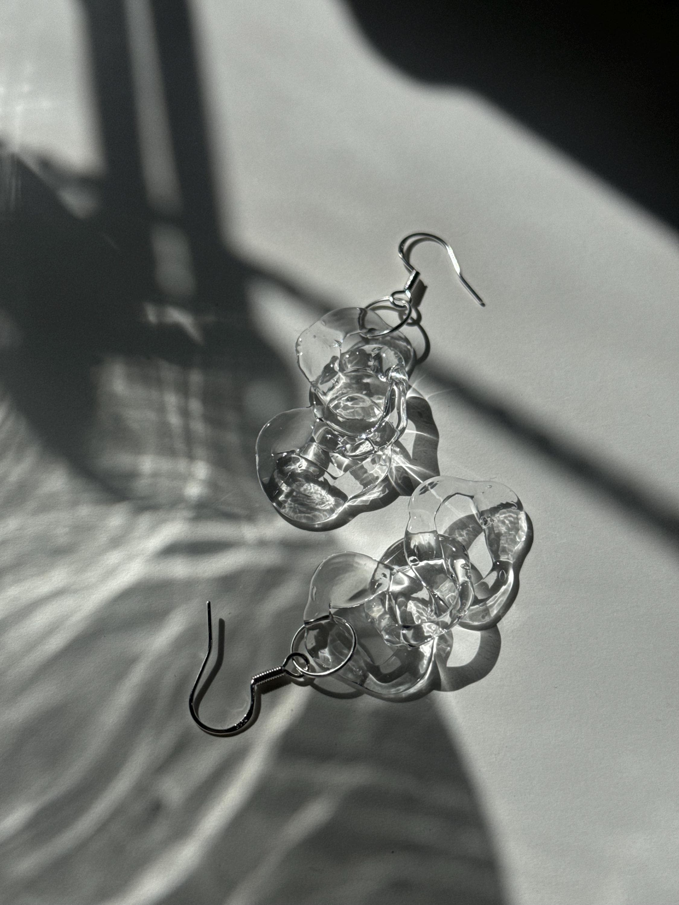 Dazzling Clear Glass Earrings
