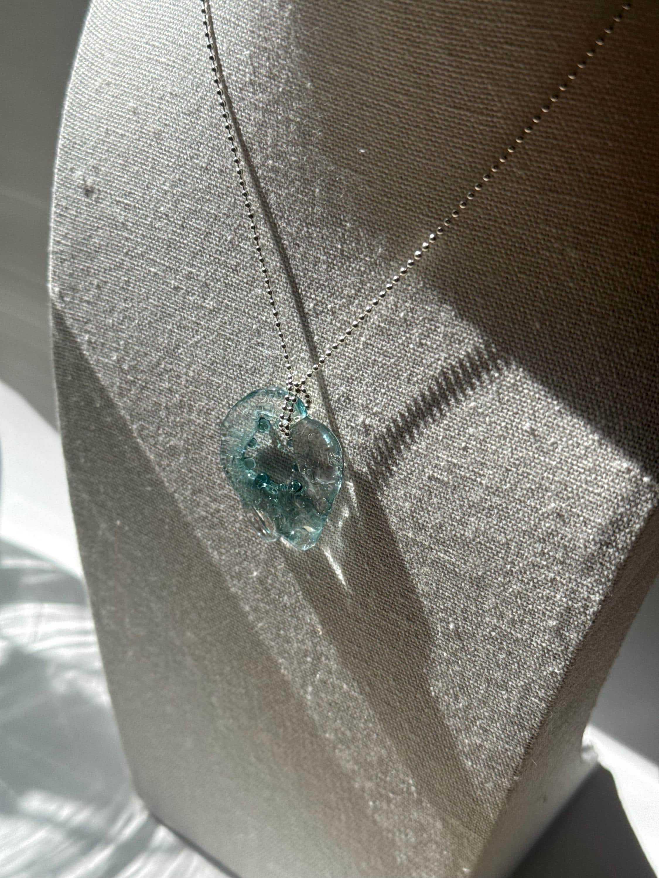Flowing Turquoise Glass Necklace