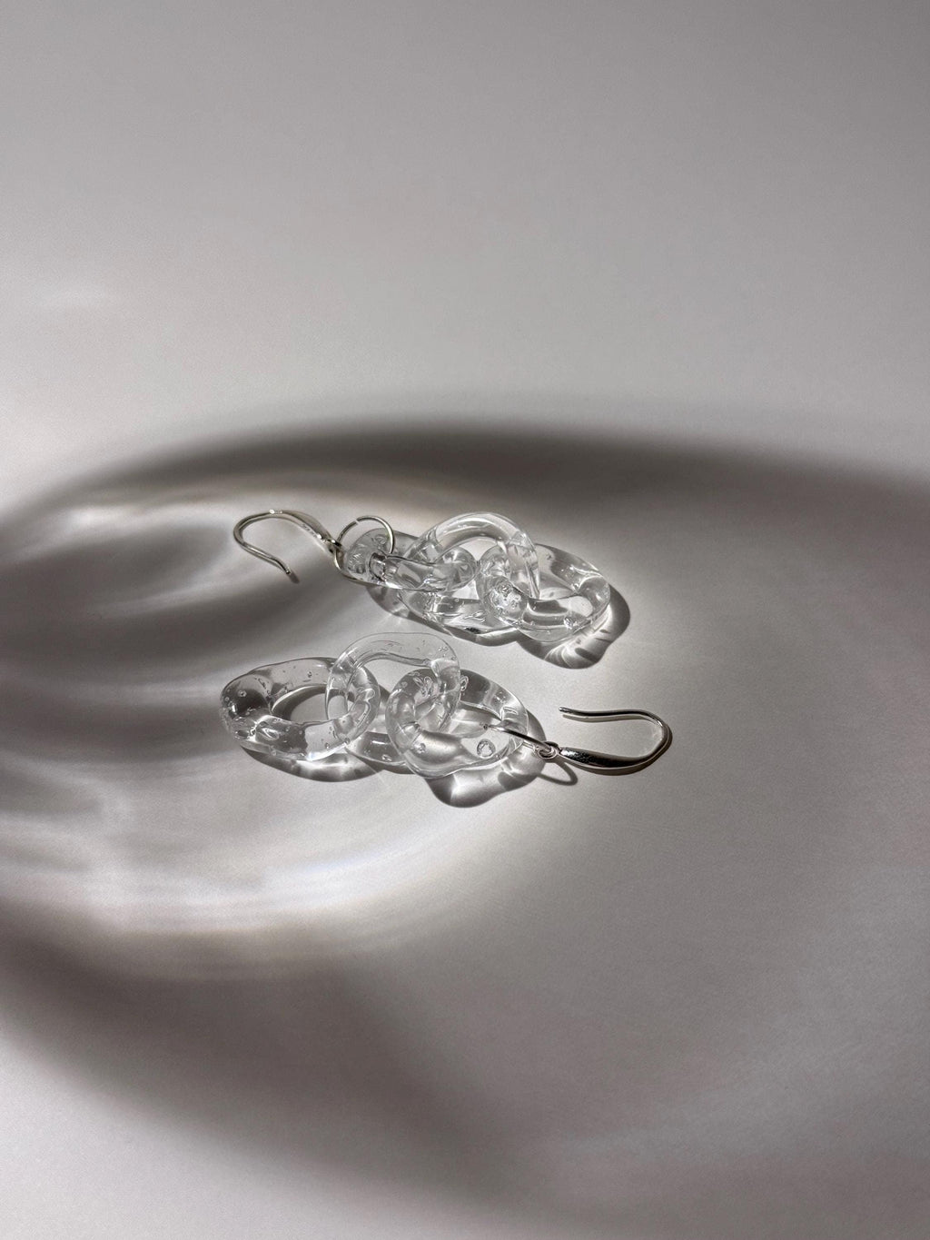 Clear link chain Earrings