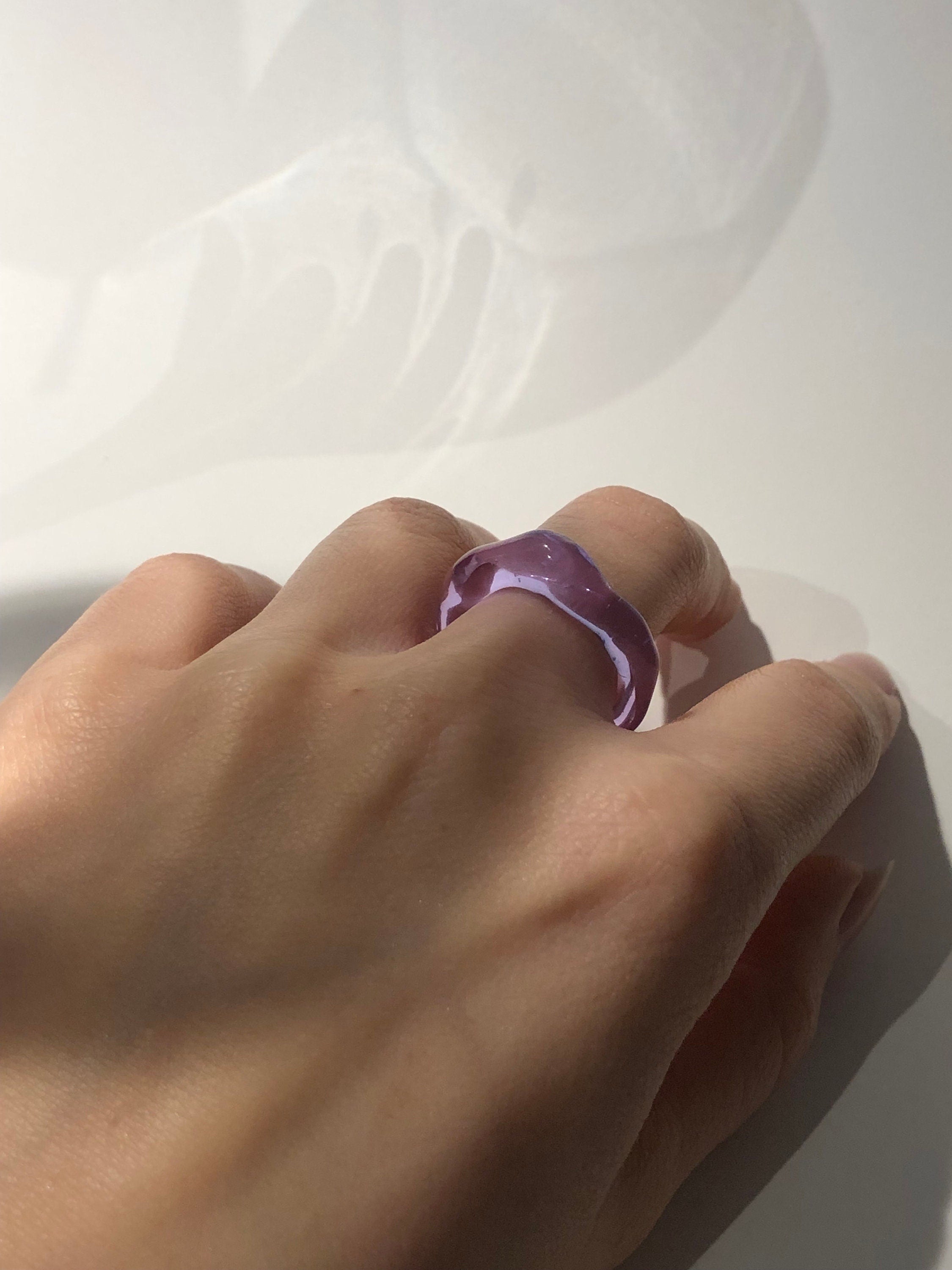 Deep Purple Glass Ring