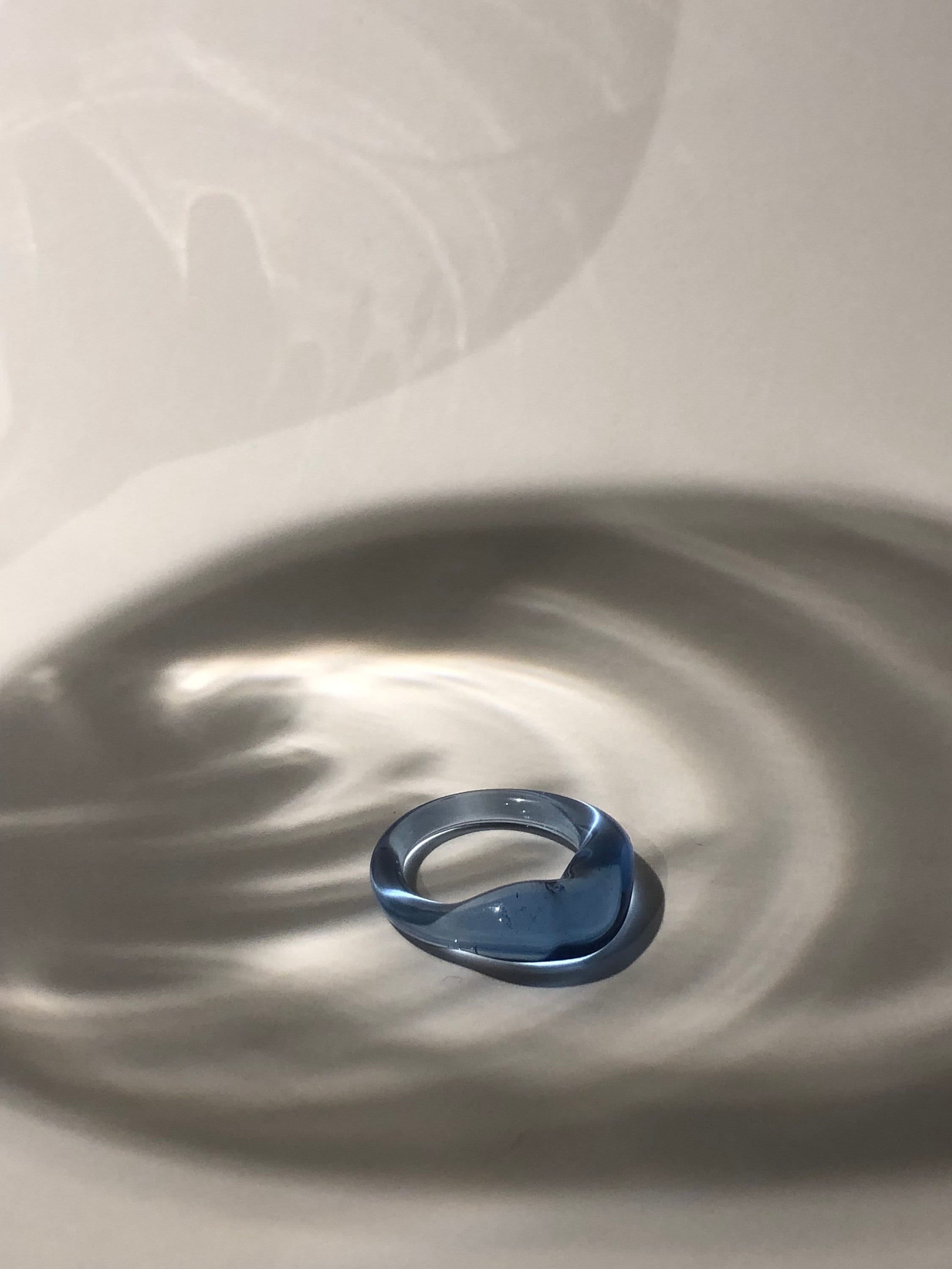 Blue Glass Ring:
