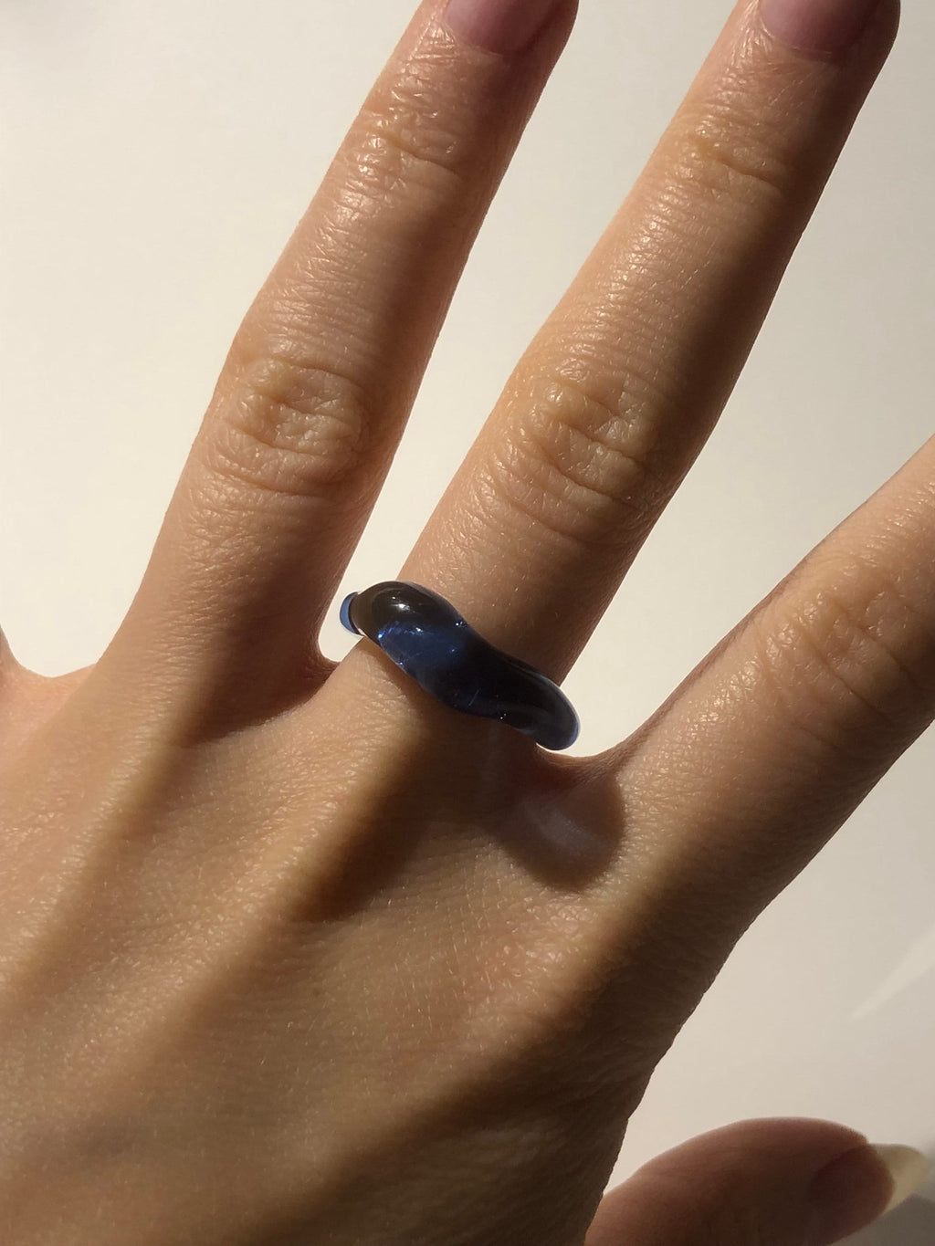 Blue Glass Ring: