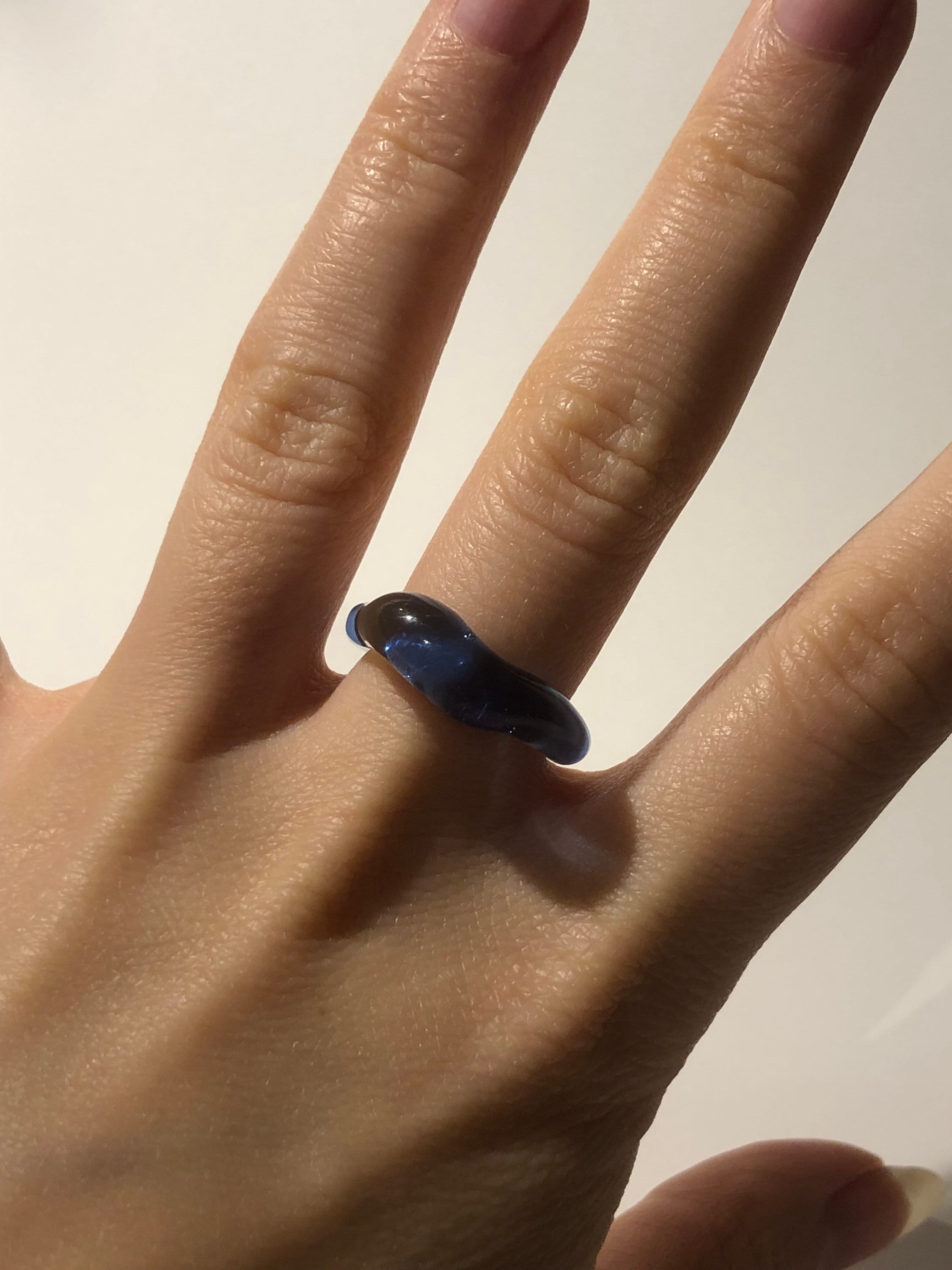 Blue Glass Ring: