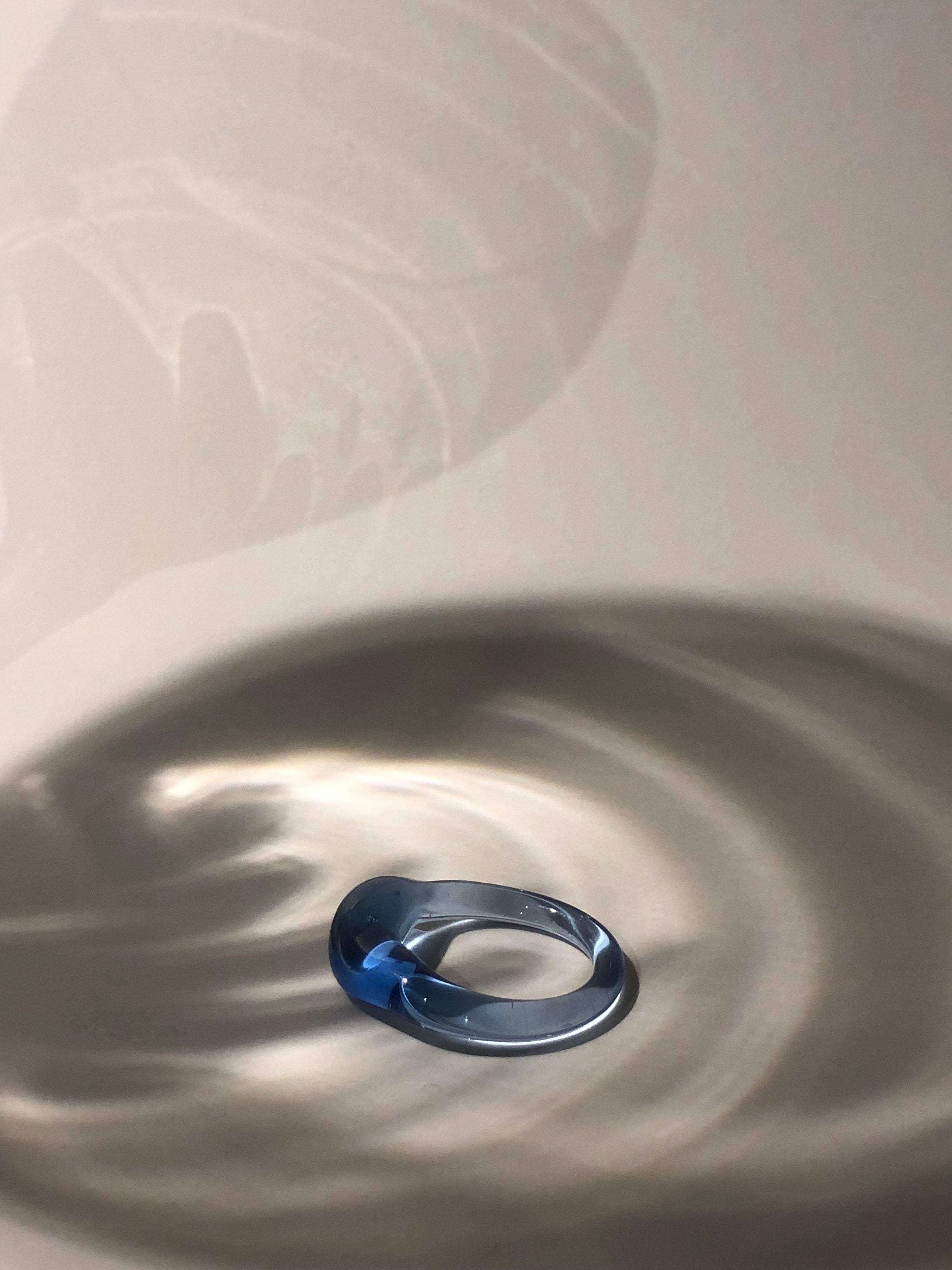 Blue Glass Ring: