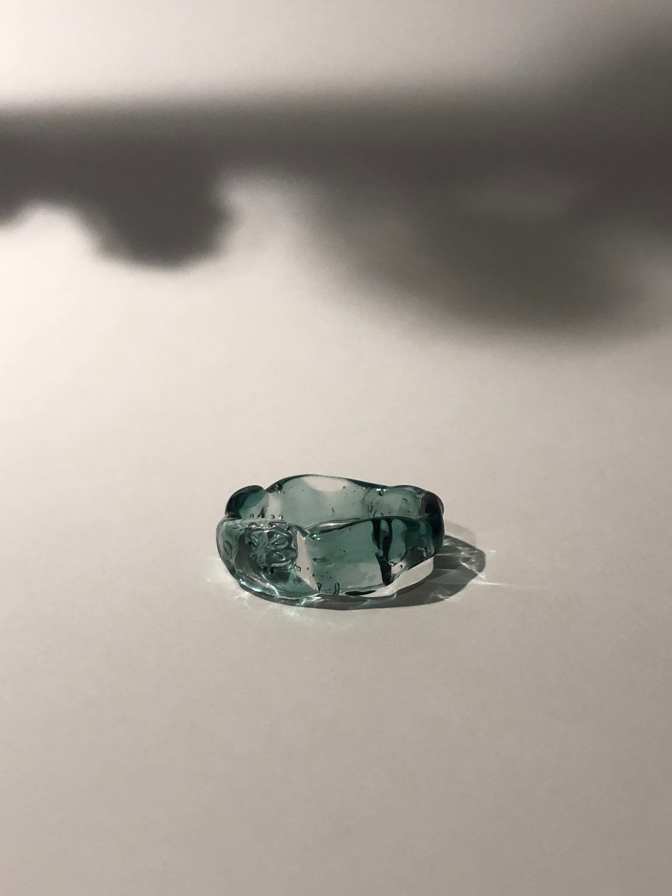 Handcrafted Turquoise Water Glass Ring