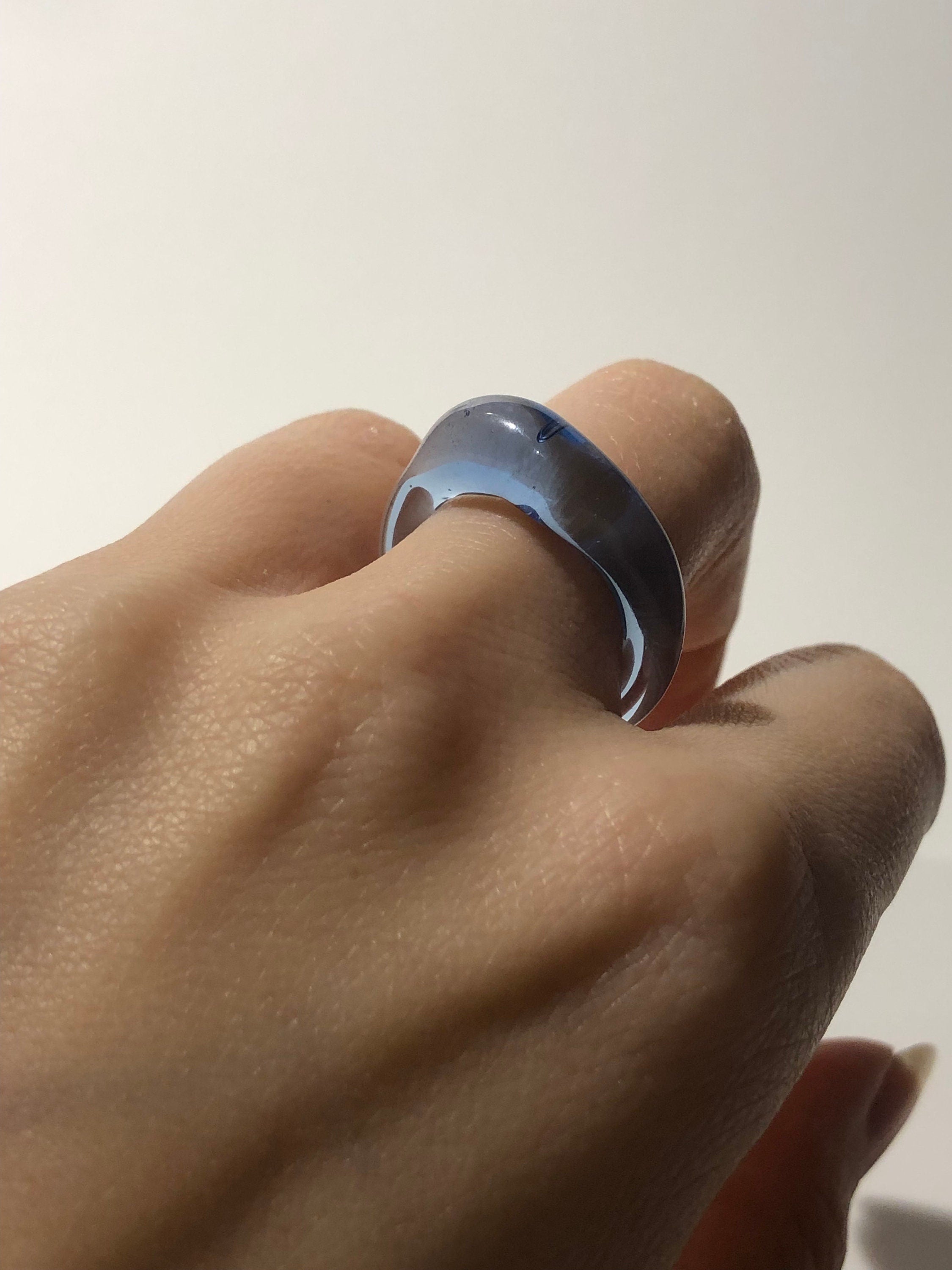 Blue Glass Ring: