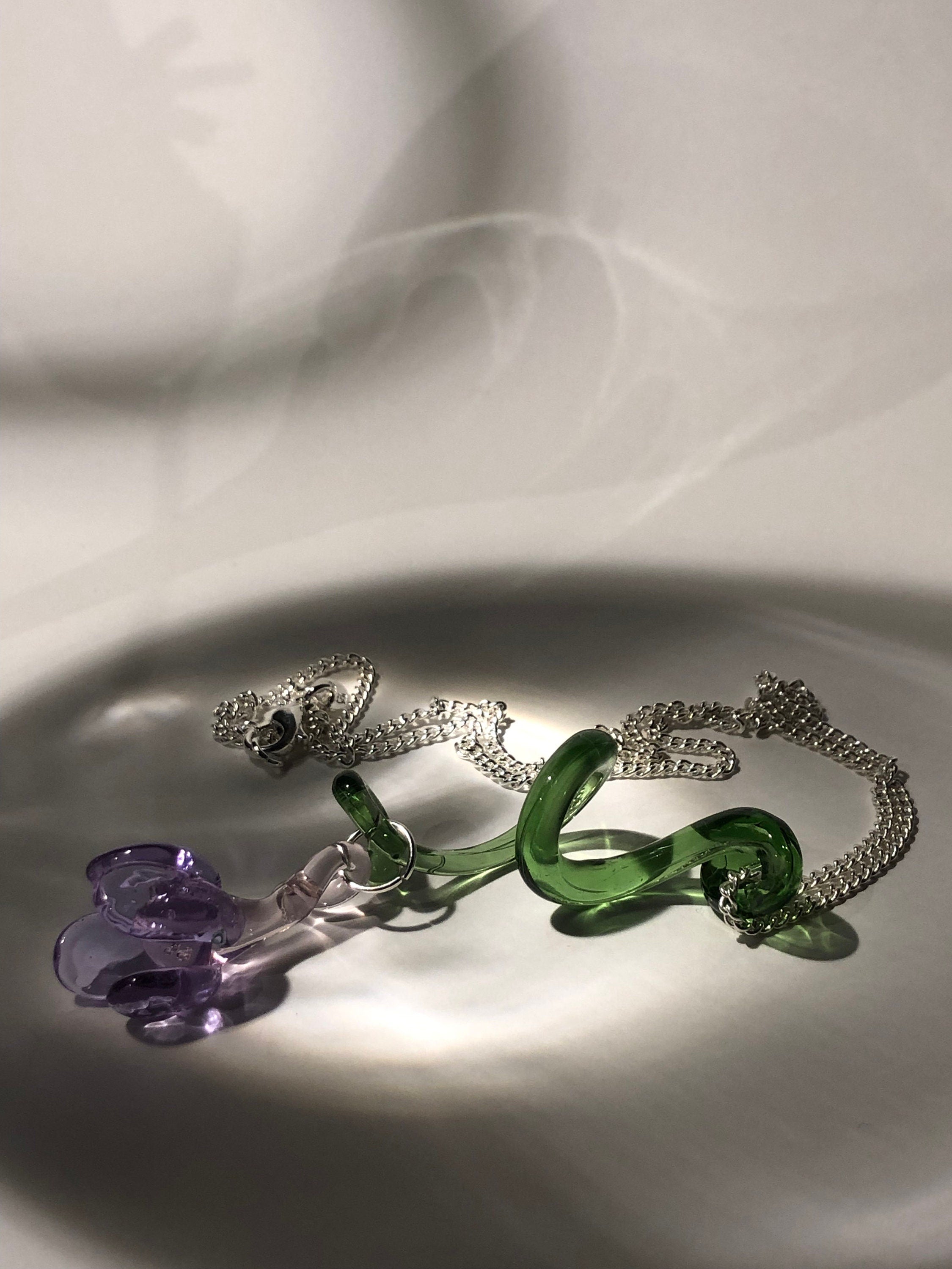 Handcrafted Glass Flower Pendant