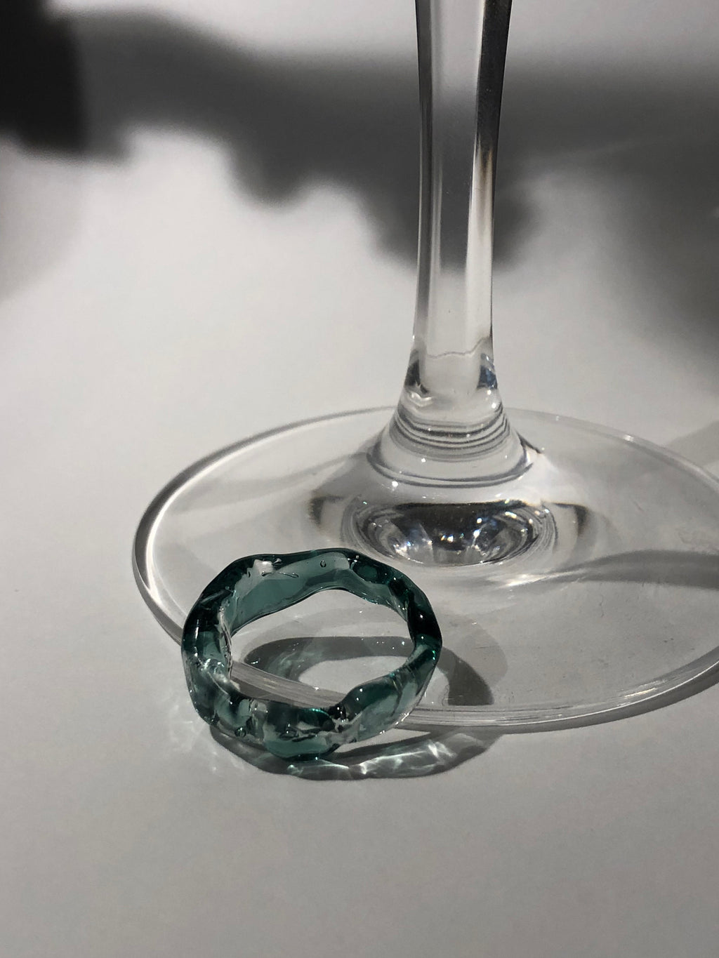 Handcrafted Turquoise Water Glass Ring