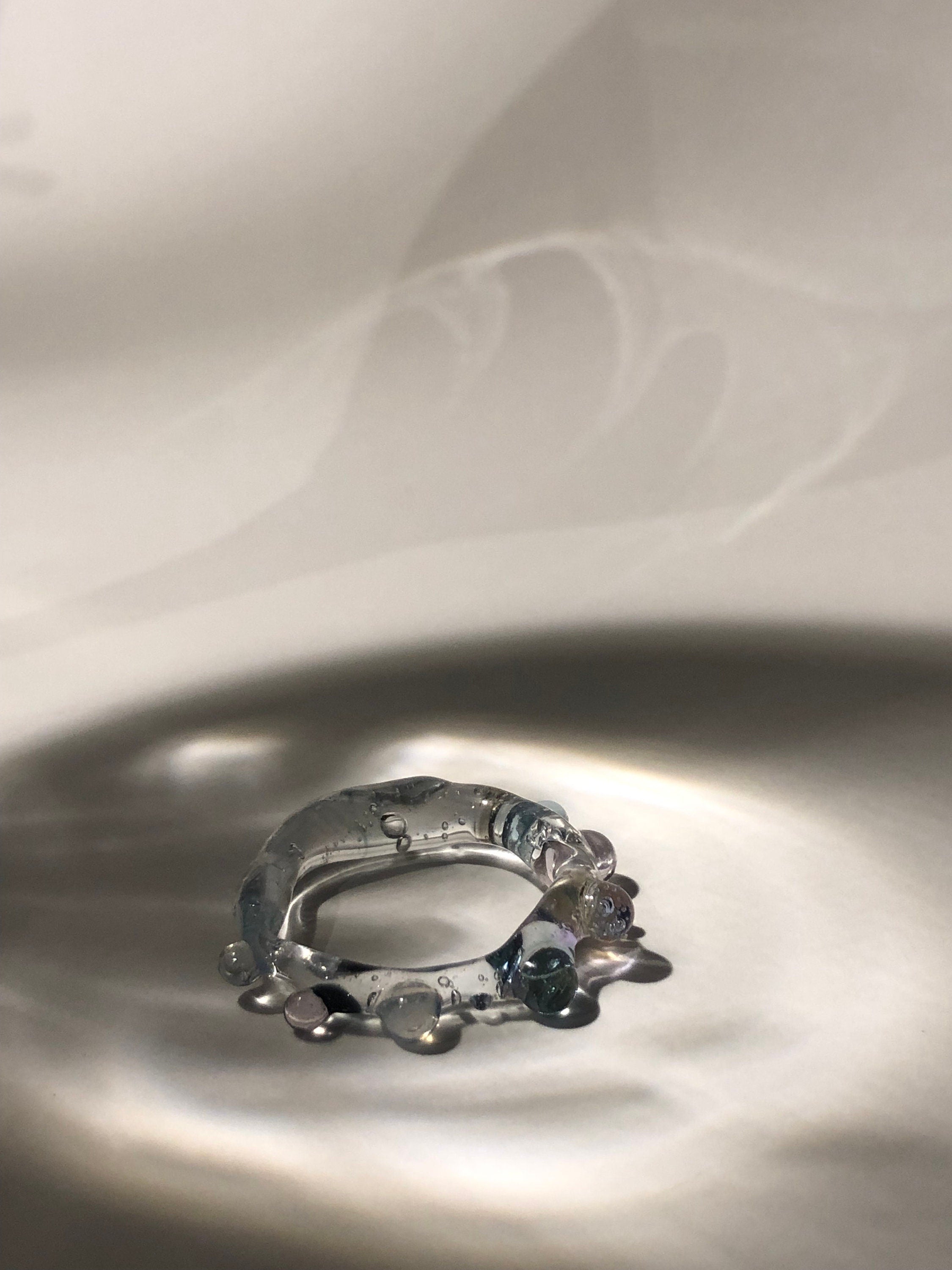 Colorful Glass Ring Stack