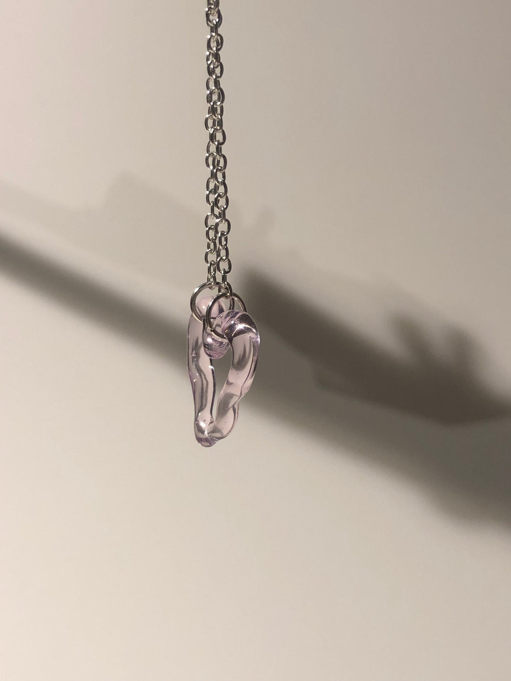 Handmade Rose Heart Glass Choker