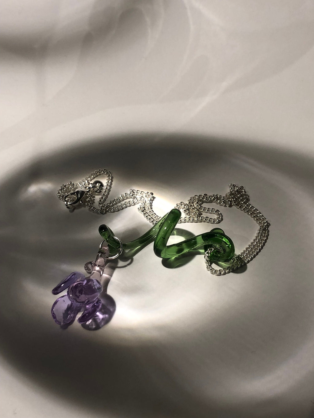 Handcrafted Glass Flower Pendant