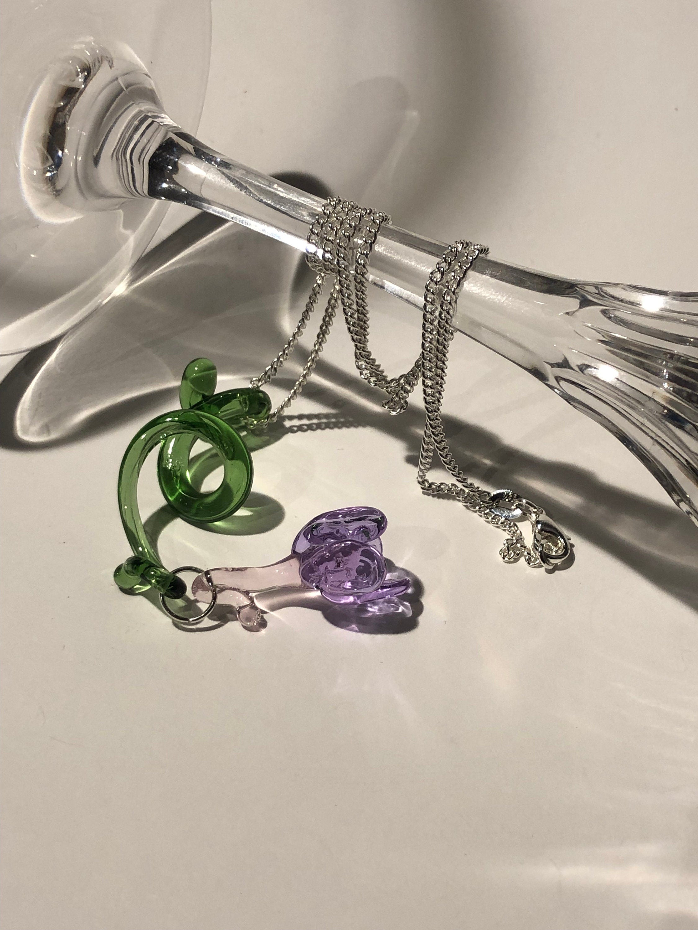 Handcrafted Glass Flower Pendant