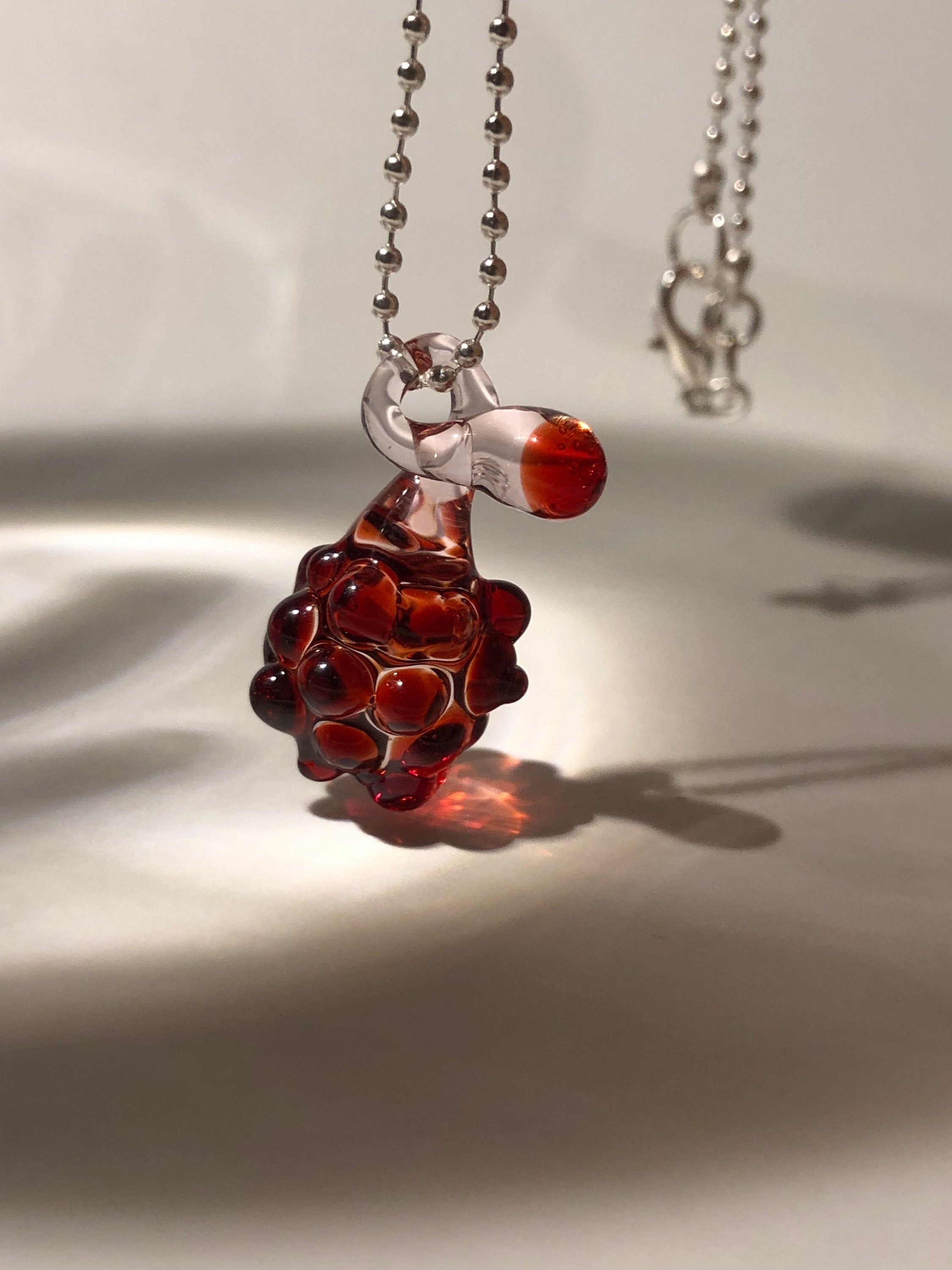 Handcrafted Red Berry Necklace