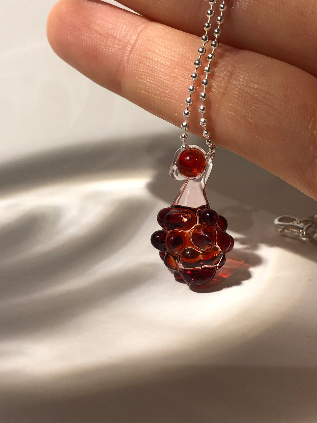 Handcrafted Red Berry Necklace