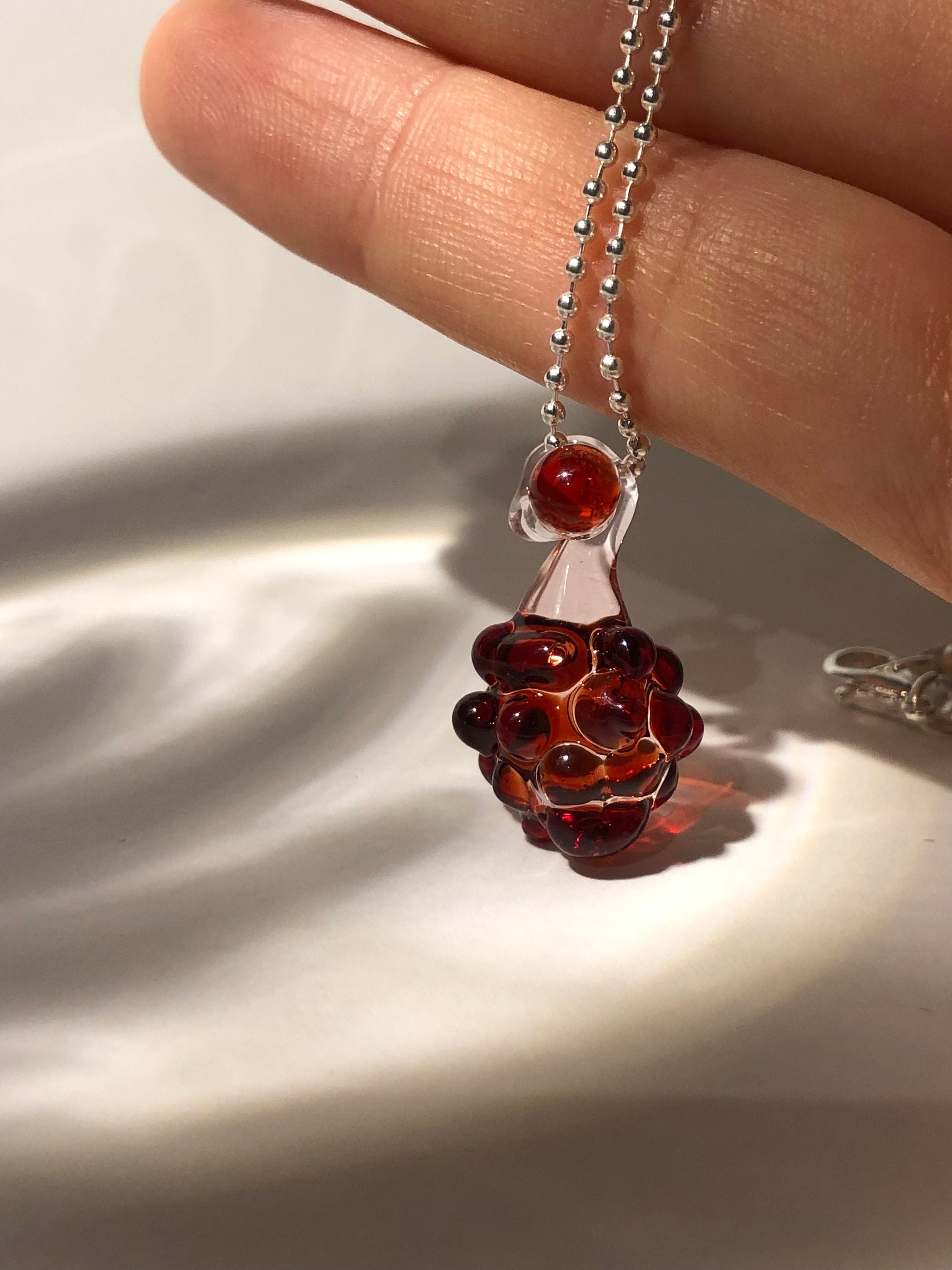 Handcrafted Red Berry Necklace