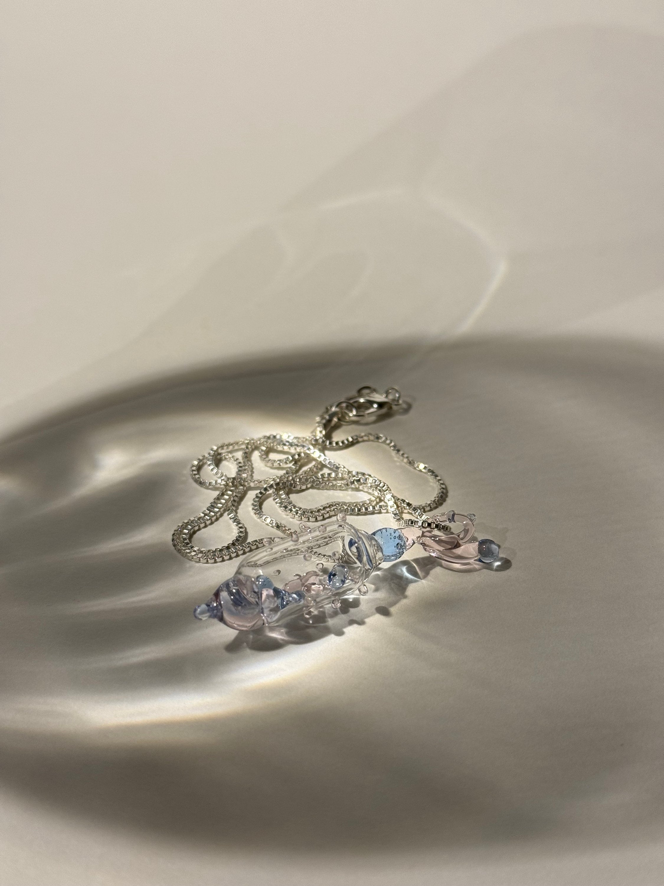 Handmade Borosilicate Glass Dream Bean Pendant