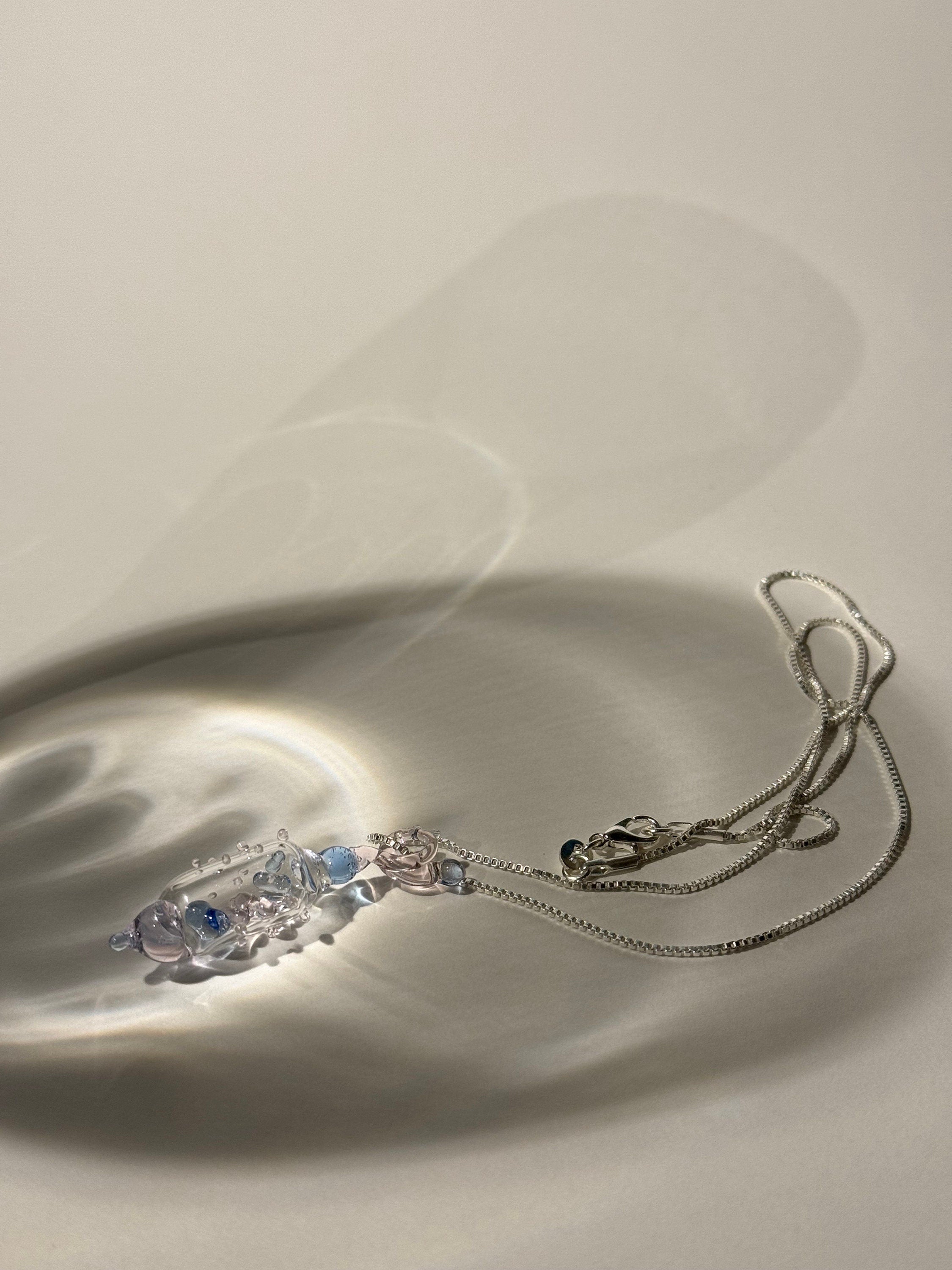 Handmade Borosilicate Glass Dream Bean Pendant