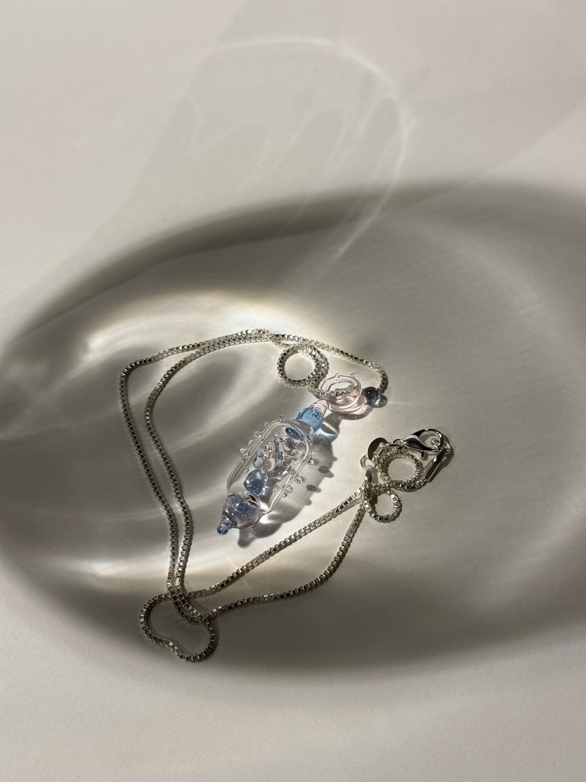 Handmade Borosilicate Glass Dream Bean Pendant