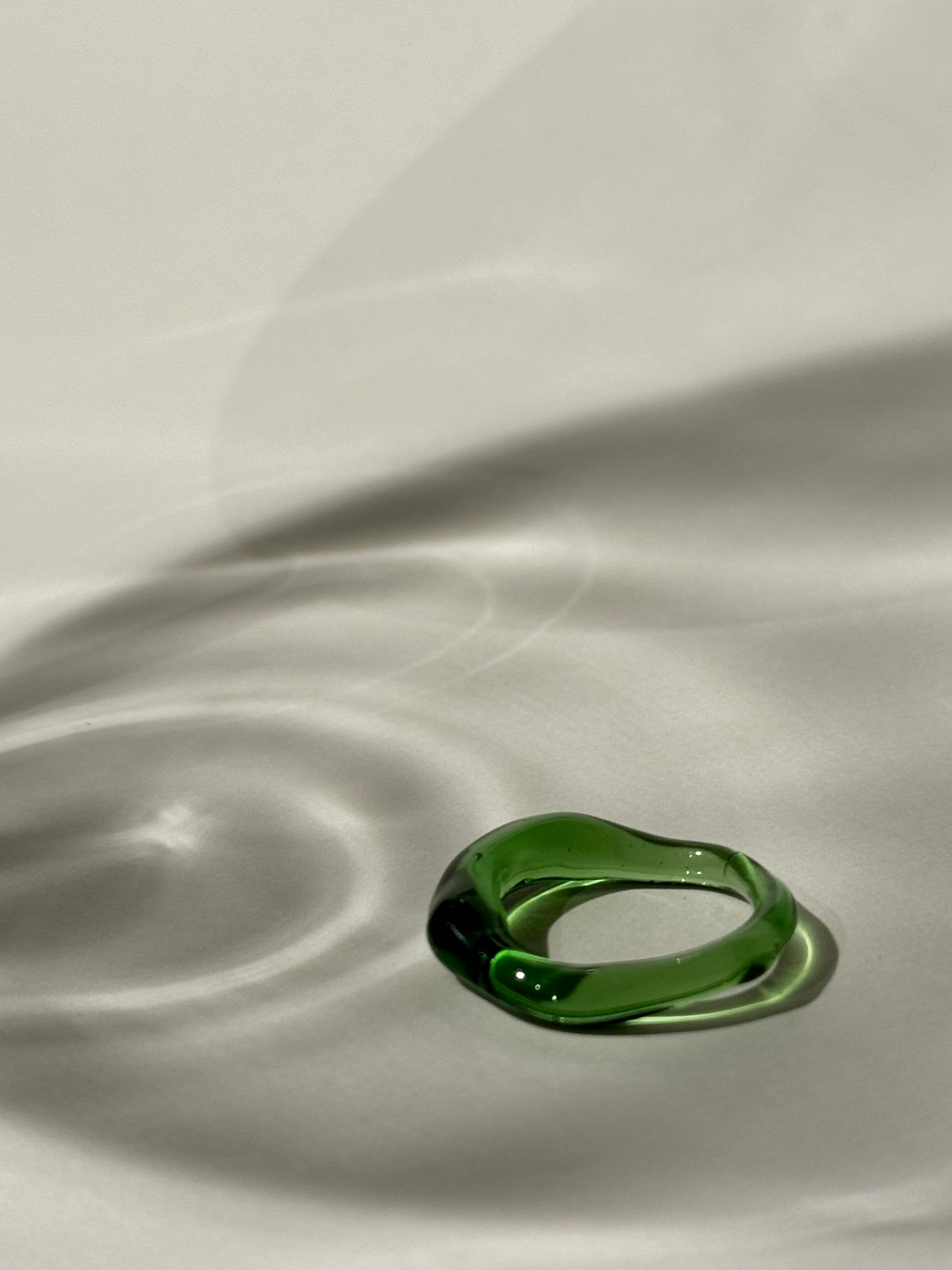 Handmade Green Glass Ring