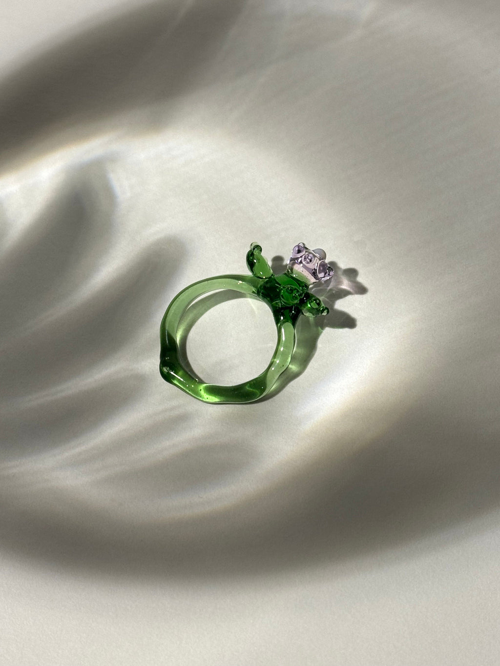 Secret Garden Glass Flower Ring