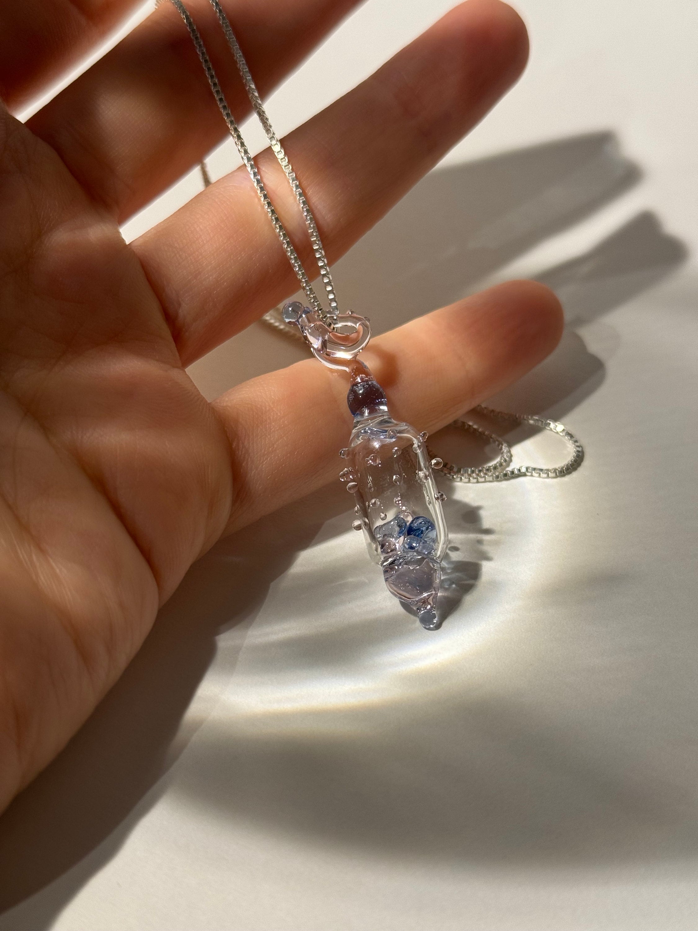 Handmade Borosilicate Glass Dream Bean Pendant