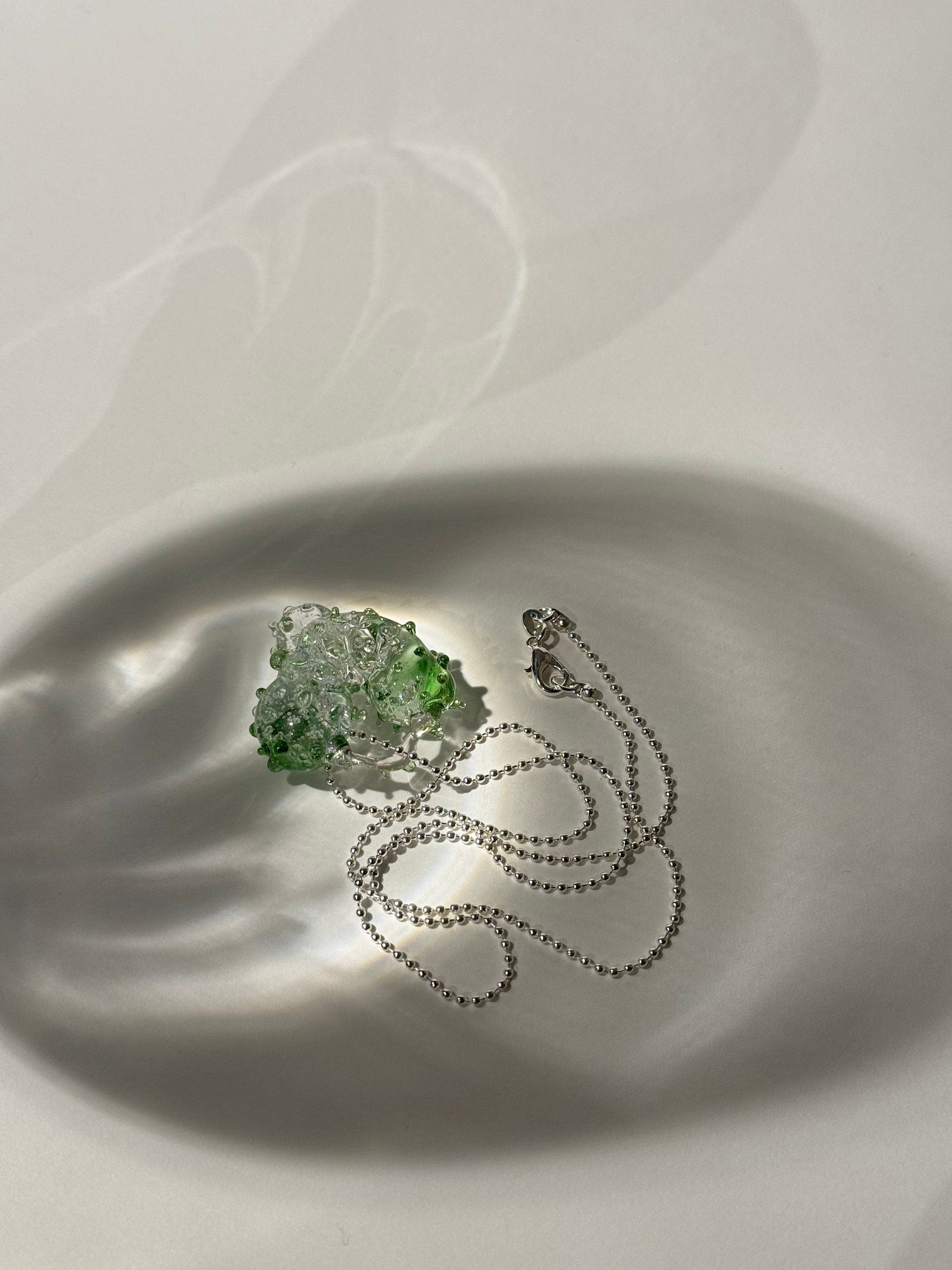 Handcrafted Glass Heart of the Forest Pendant
