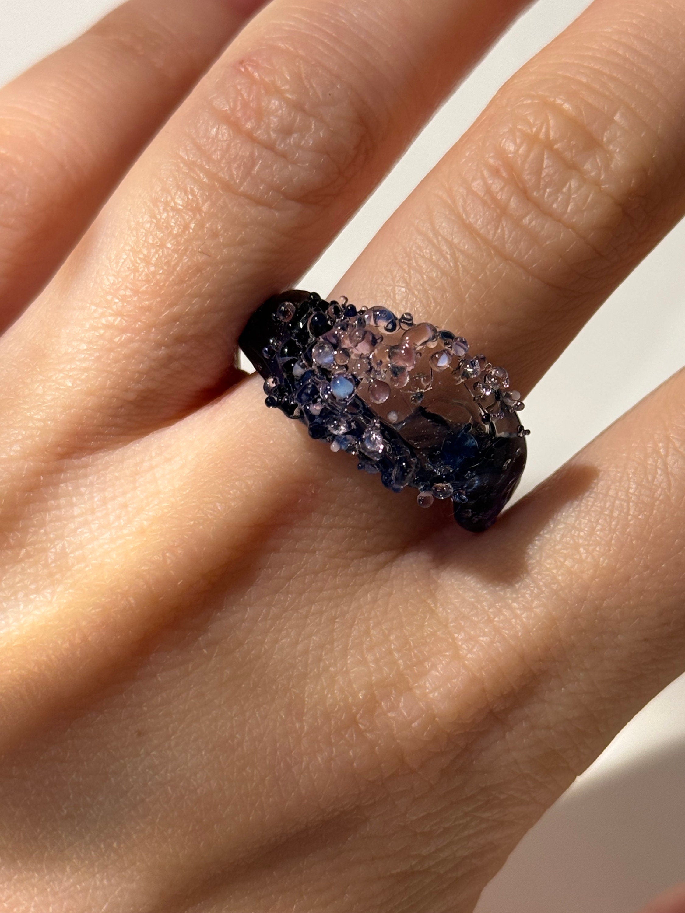 Ocean Sunset Glass Ring