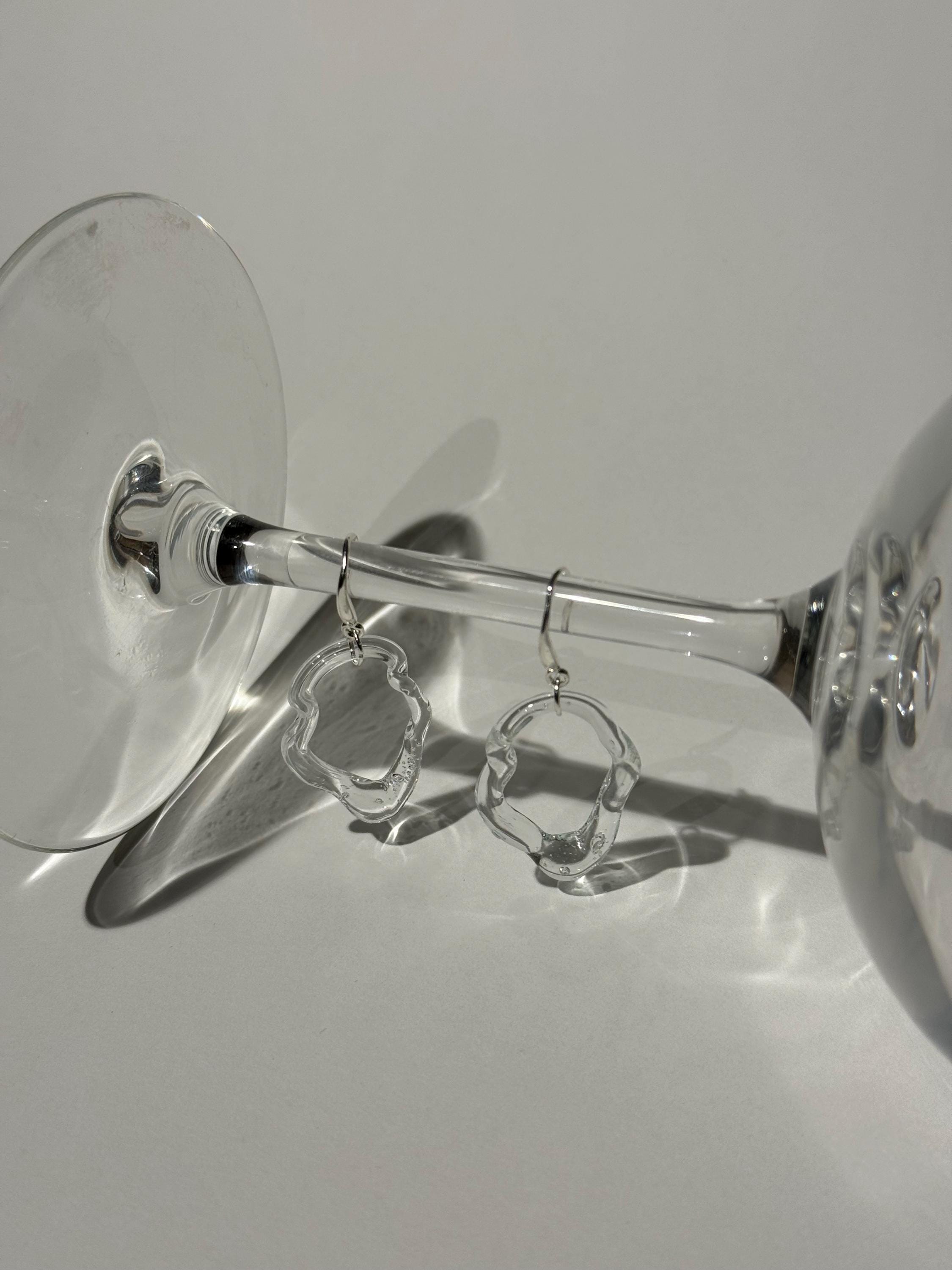 Handcrafted Squiggly Borosilicate Glass Earrings