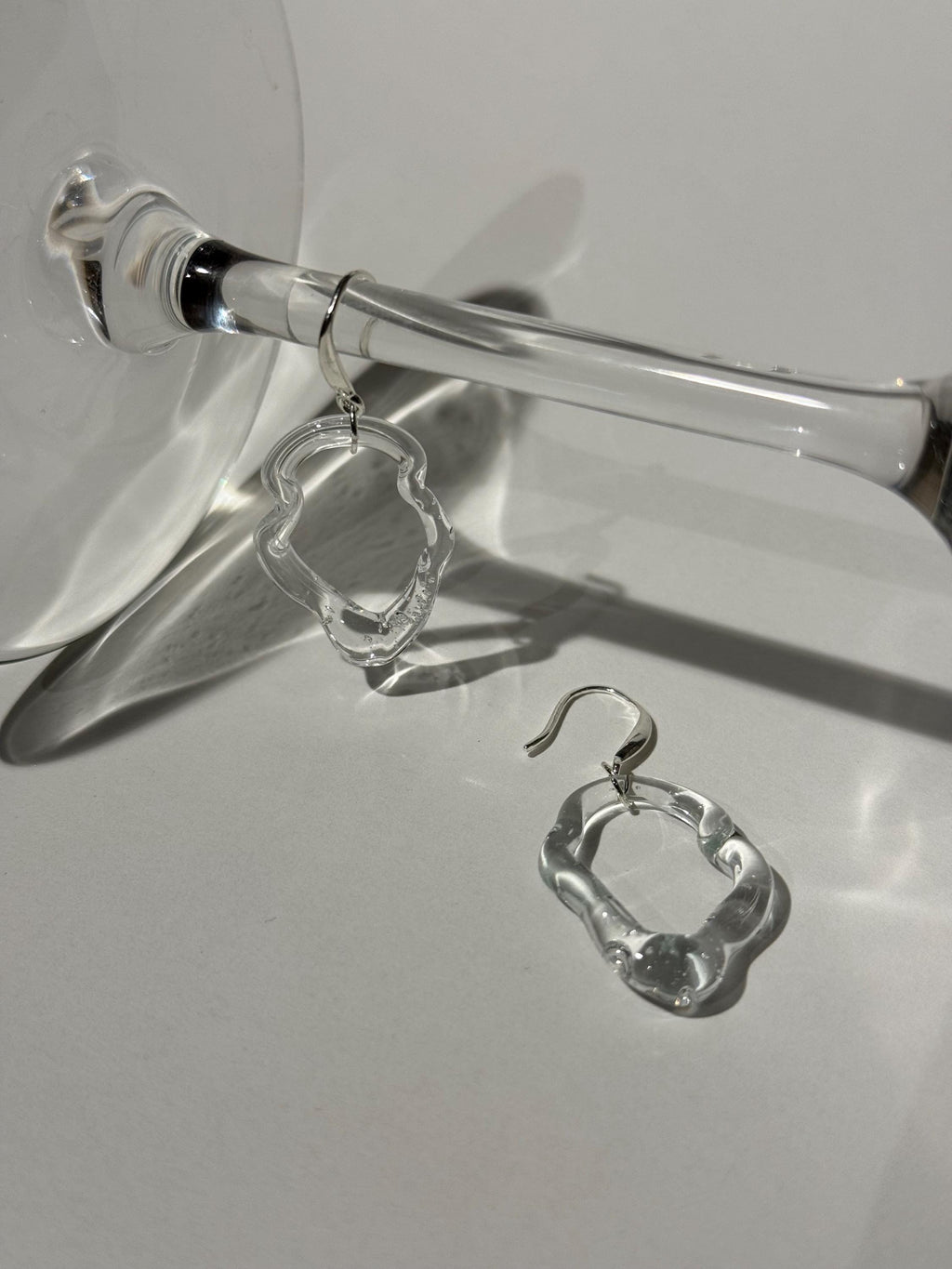 Handcrafted Squiggly Borosilicate Glass Earrings