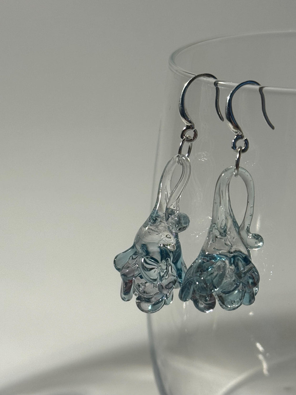 Handmade Borosilicate Glass Flower Earrings