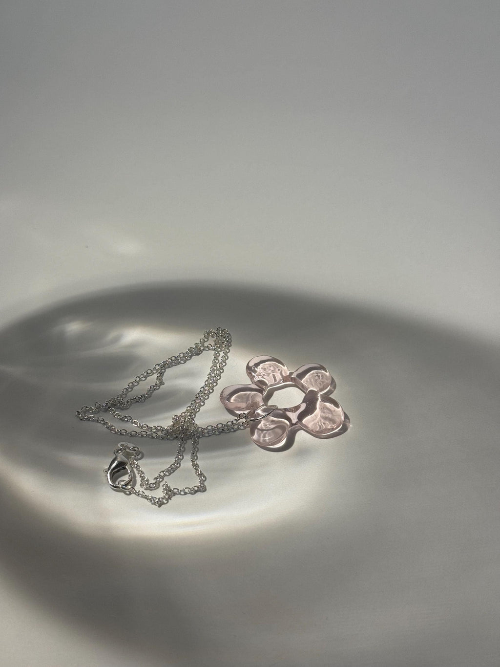 Handmade Pink Flower Necklace