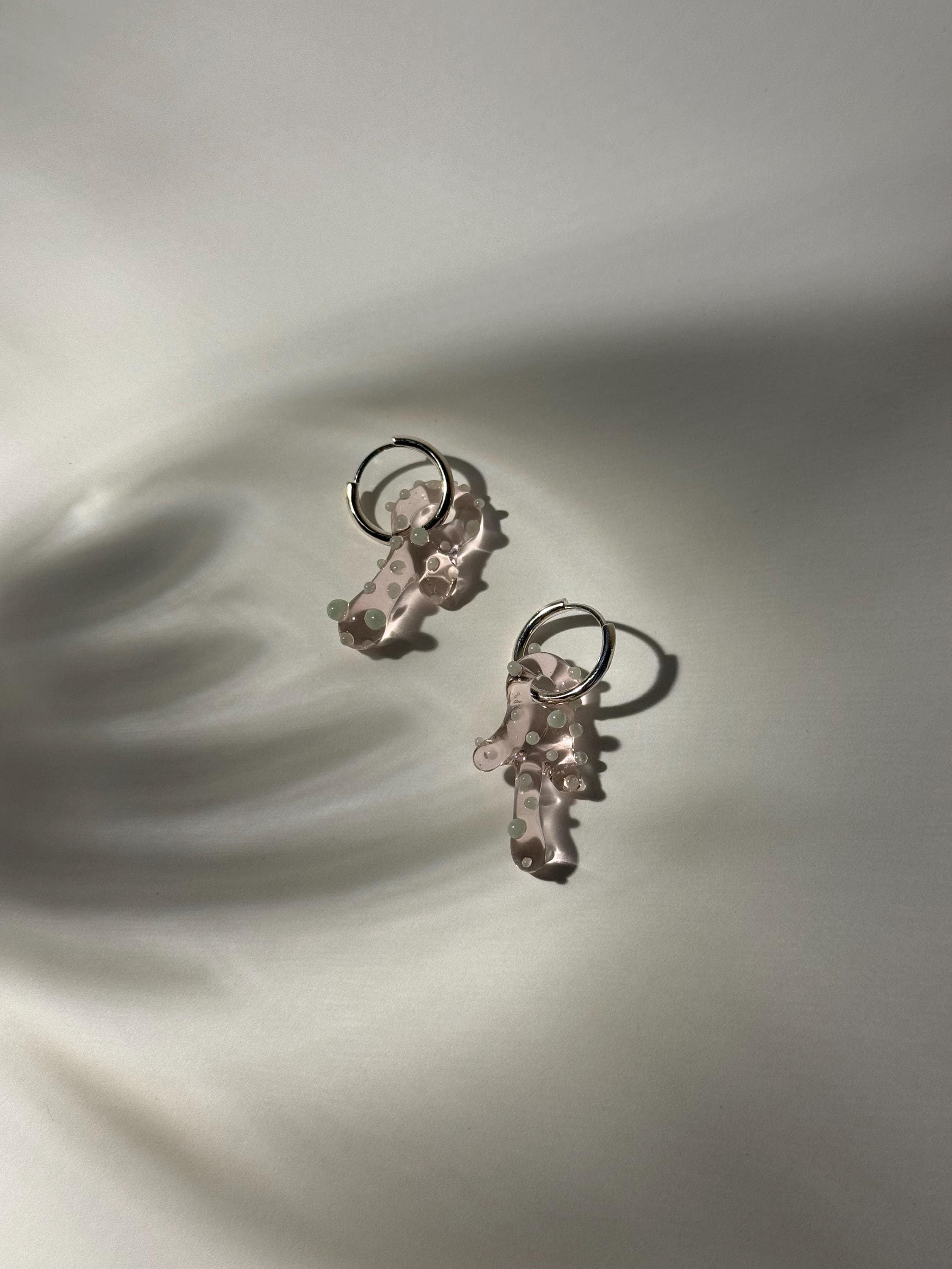 Rose and Mint Earrings