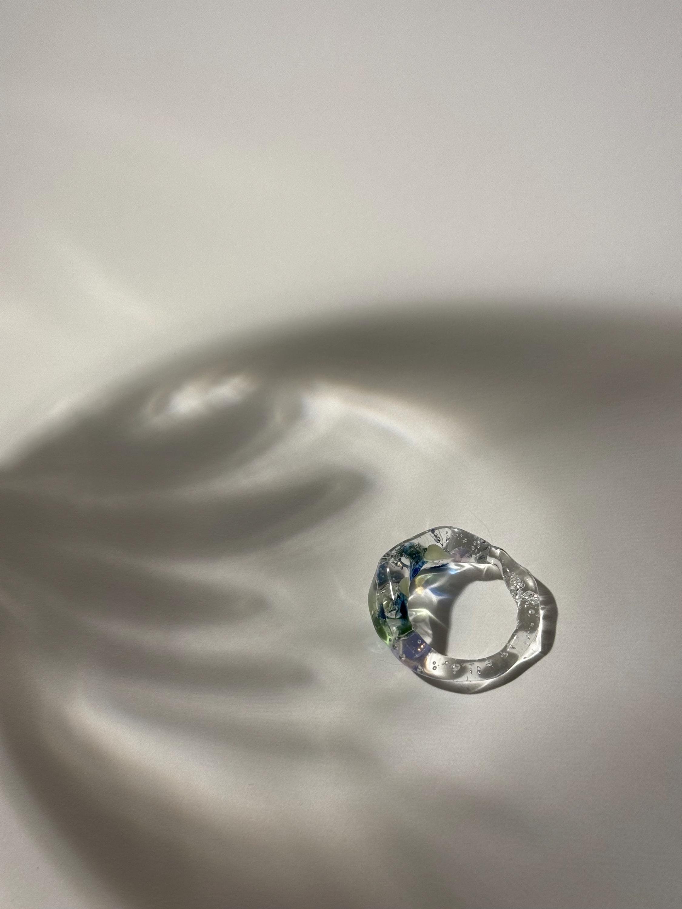 Handmade Colorful Dotted Glass Ring