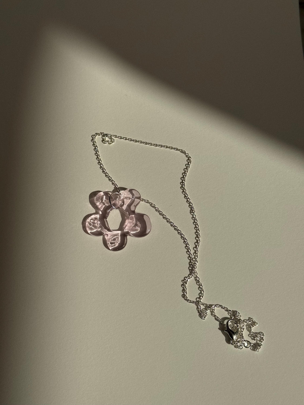 Handmade Pink Flower Necklace