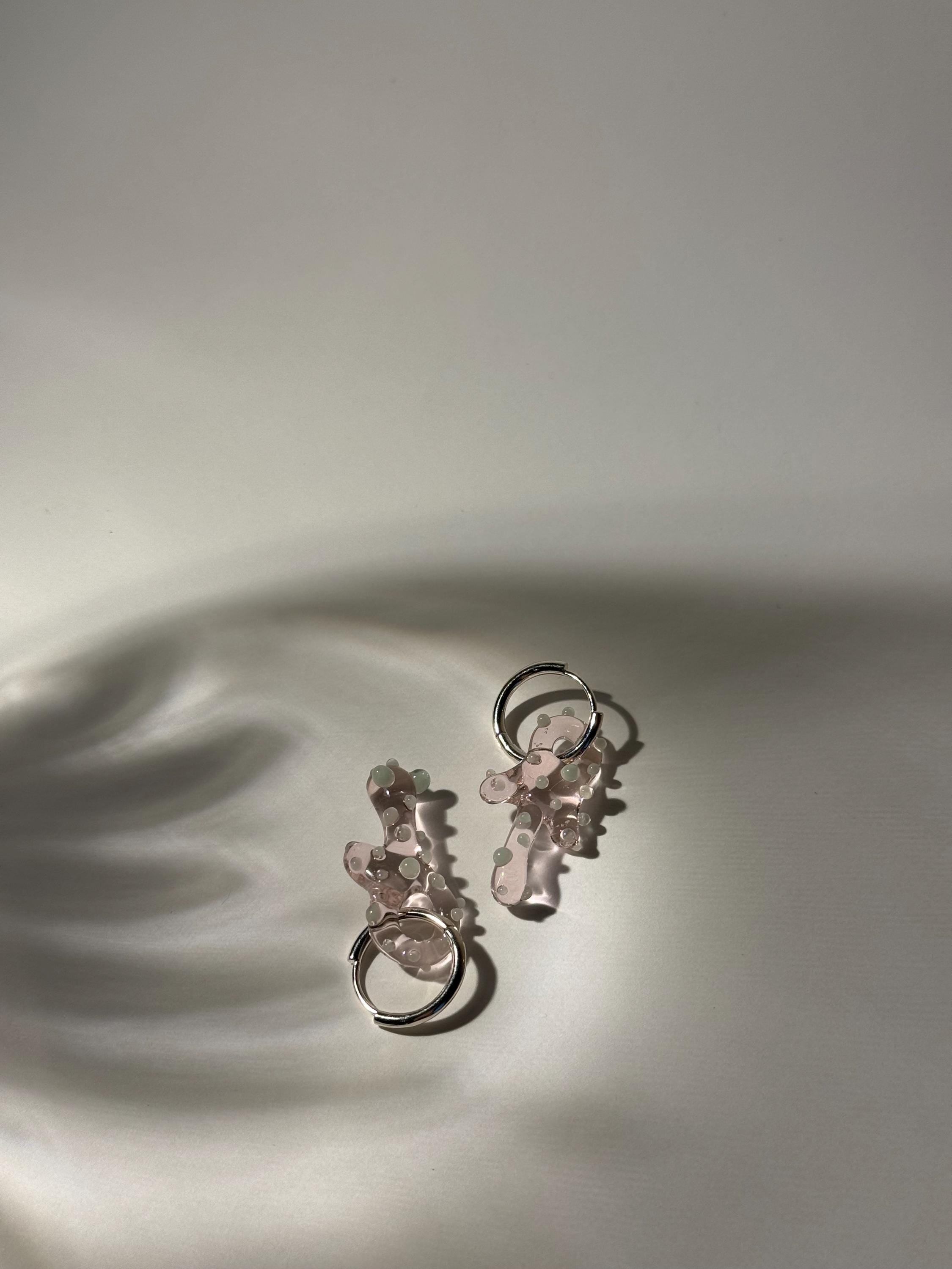 Rose and Mint Earrings