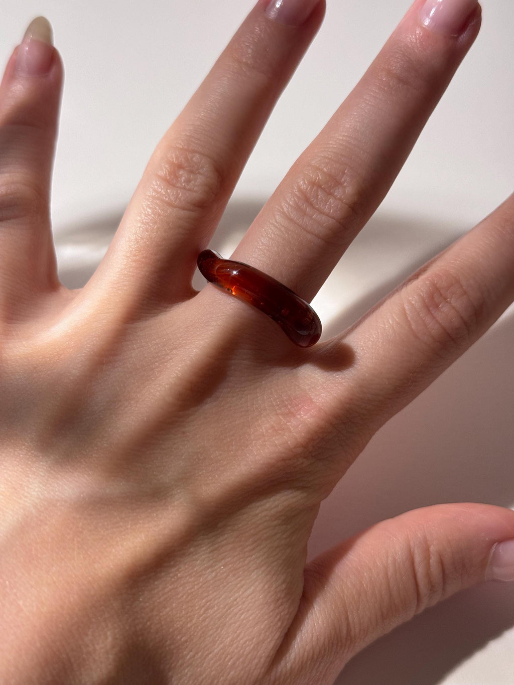 Salted Caramel coloured Glass Ring