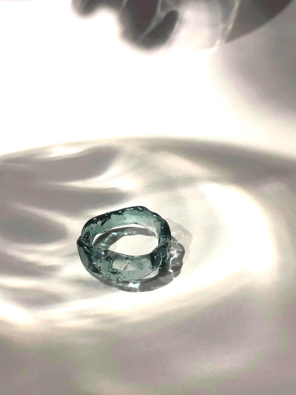 Handcrafted Turquoise Water Glass Ring