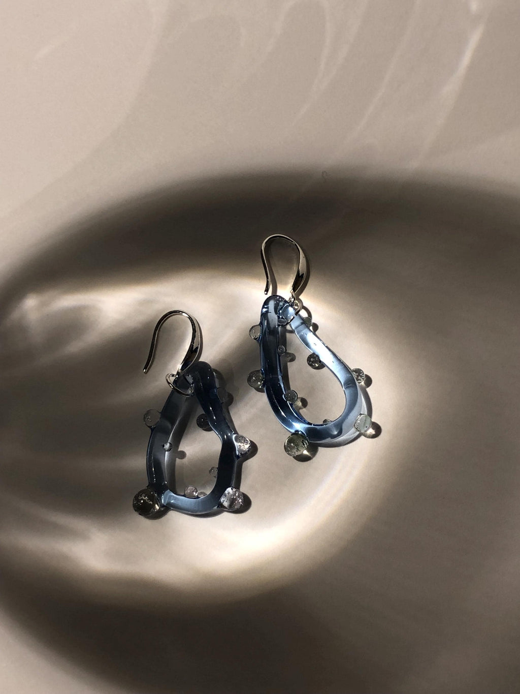 Handmade Glass Raindrop Earrings