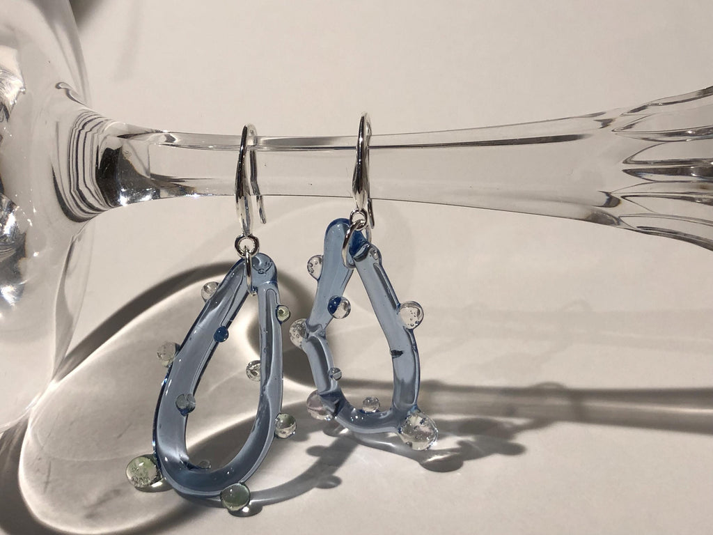 Handmade Glass Raindrop Earrings