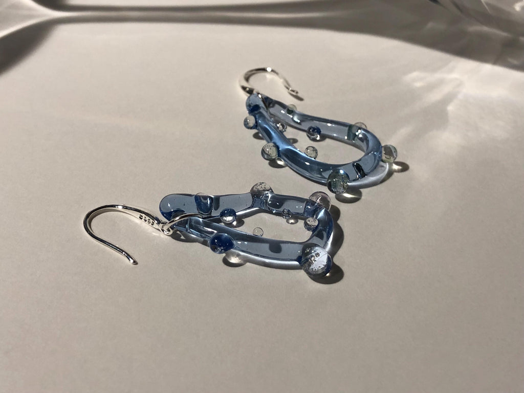 Handmade Glass Raindrop Earrings