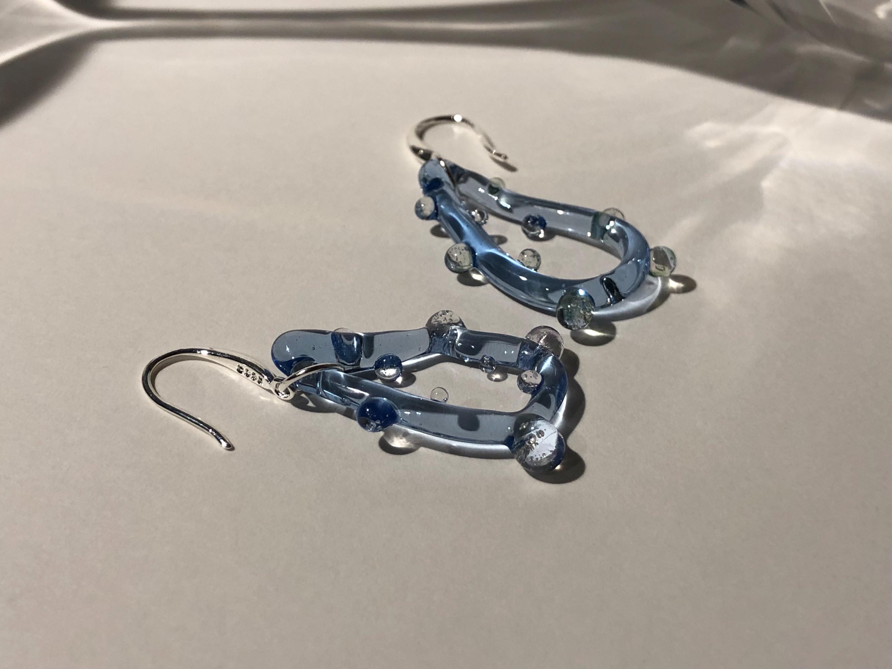 Handmade Glass Raindrop Earrings