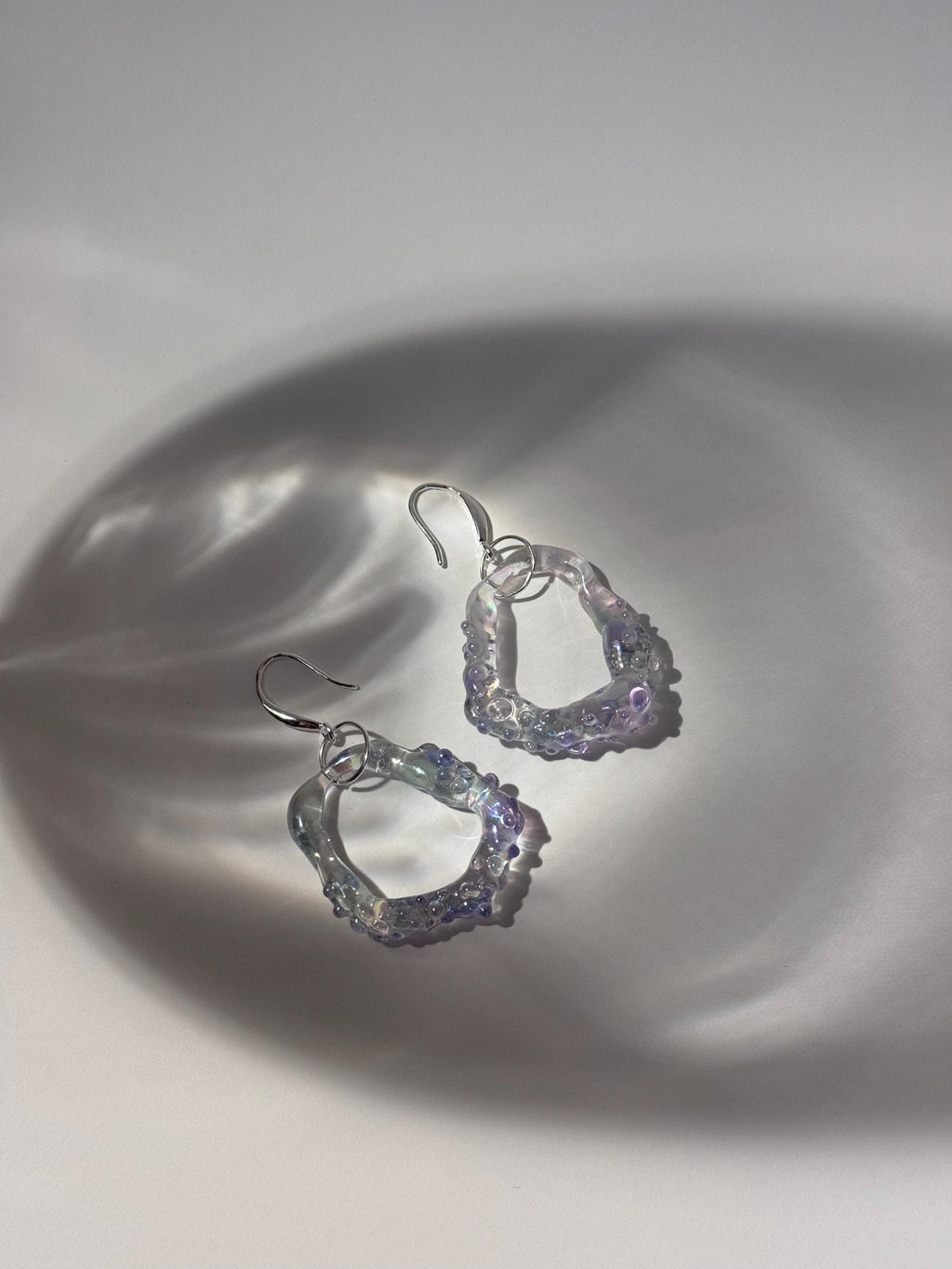 Handmade Iridescent Glass Earrings