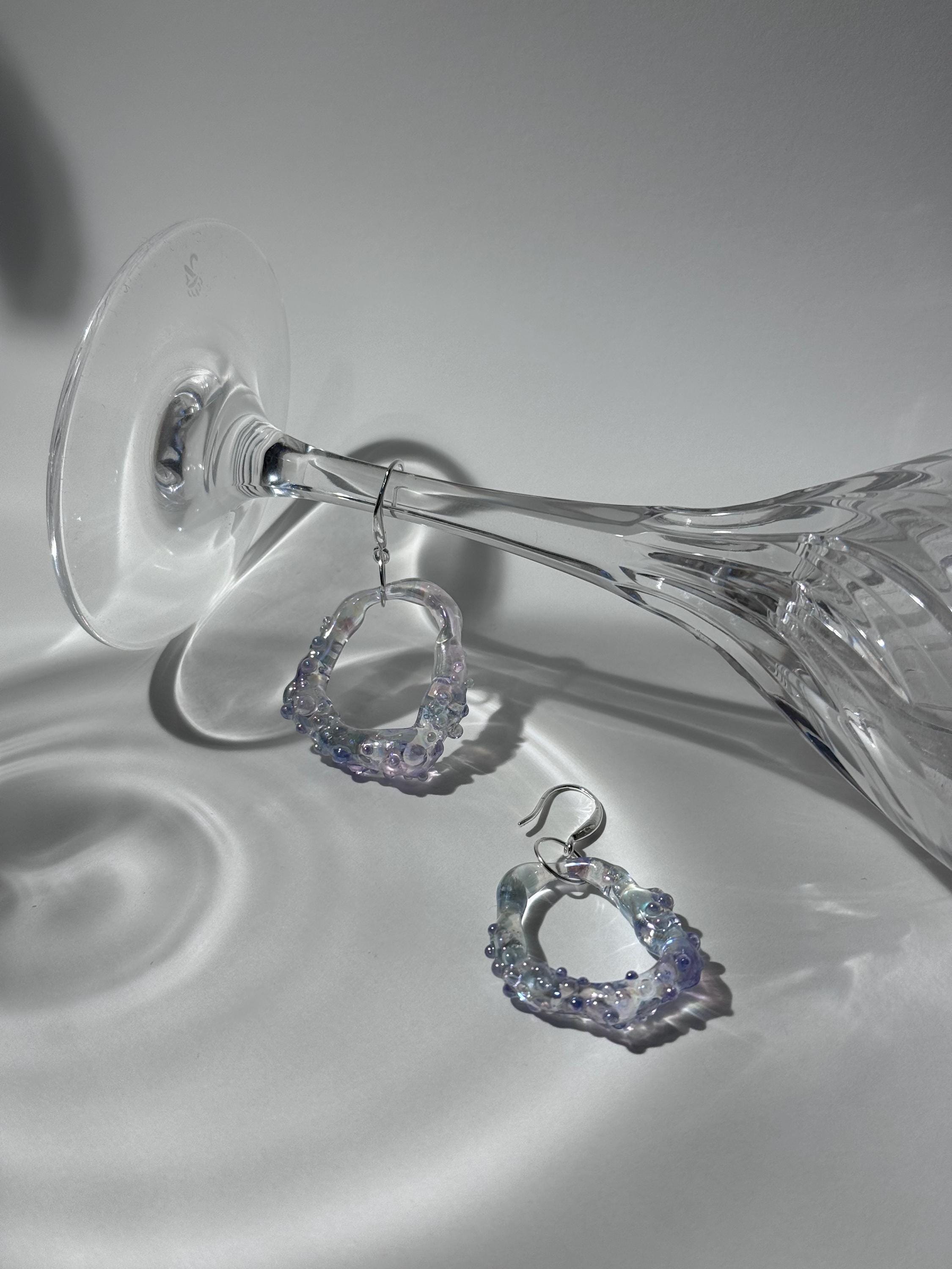 Handmade Iridescent Glass Earrings