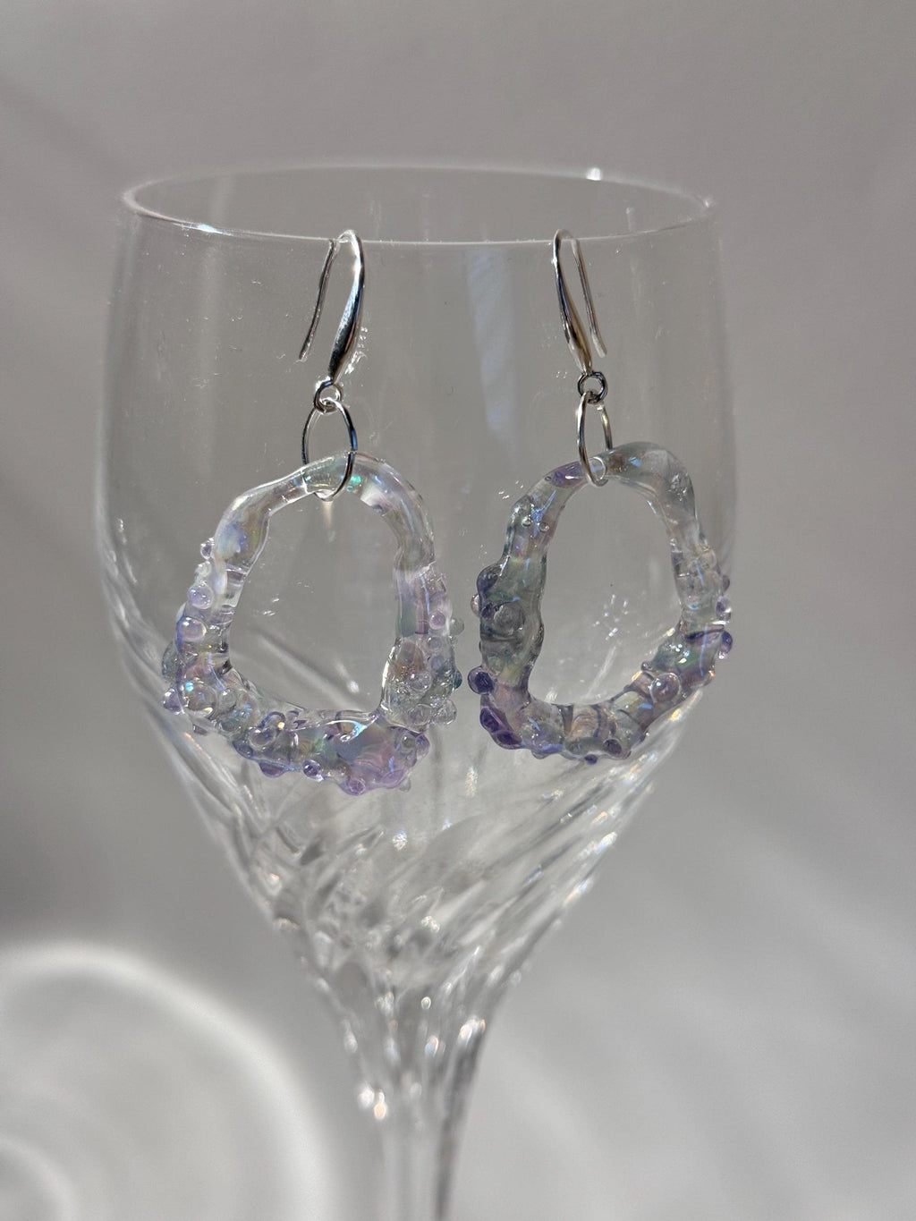 Handmade Iridescent Glass Earrings