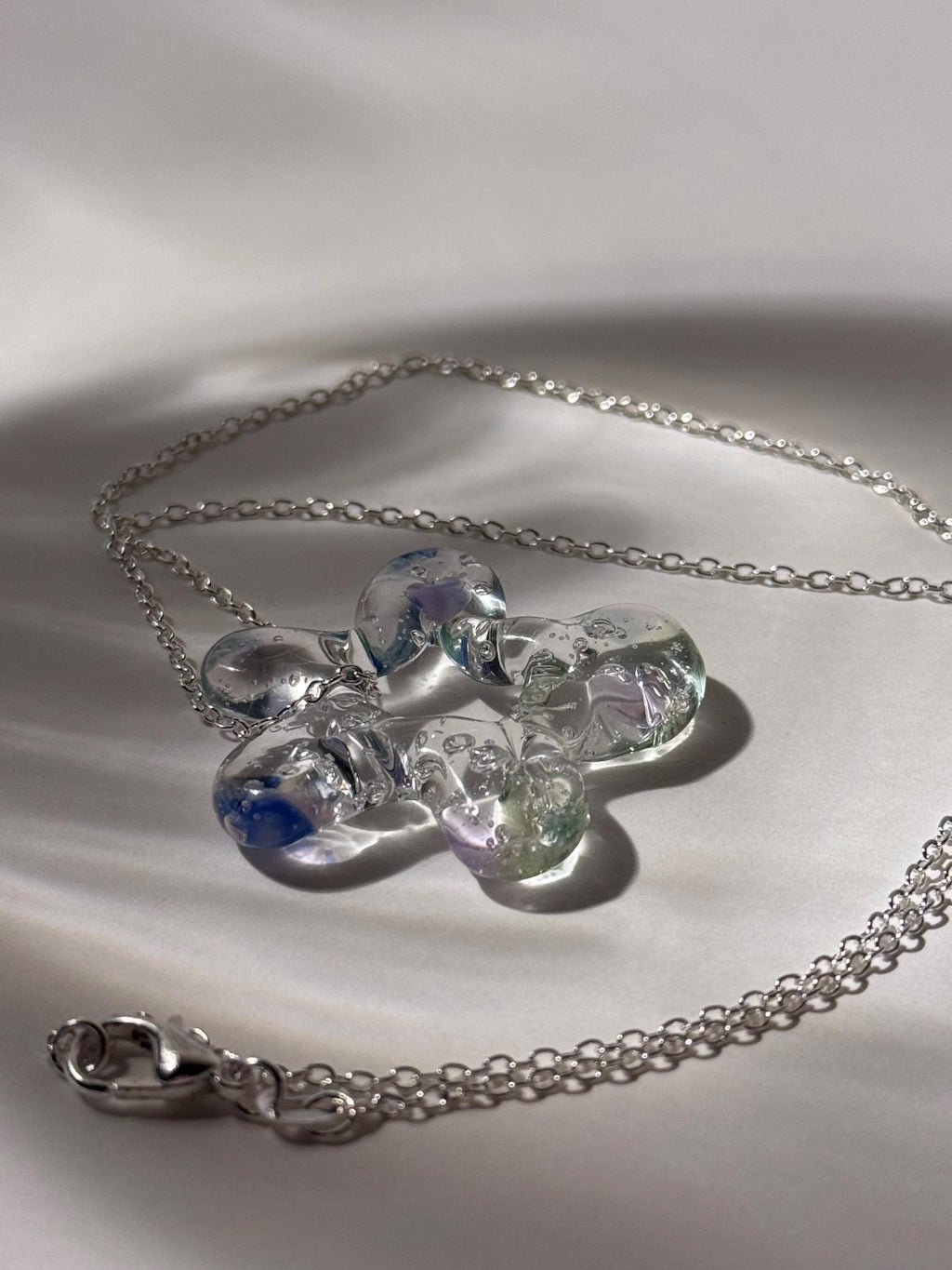 Handmade Borosilicate Glass Blossom Necklace