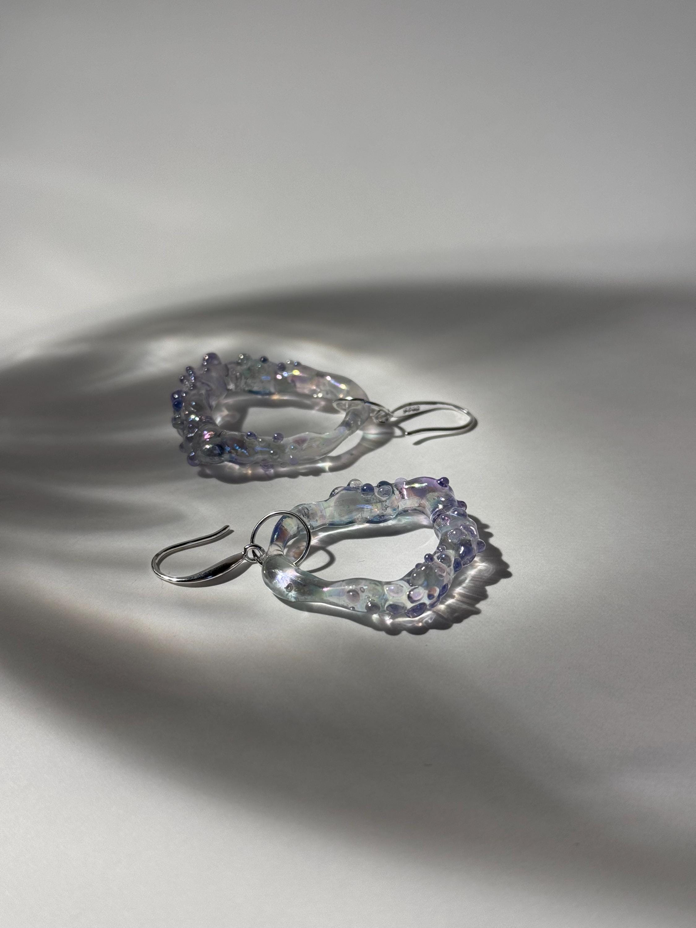 Handmade Iridescent Glass Earrings