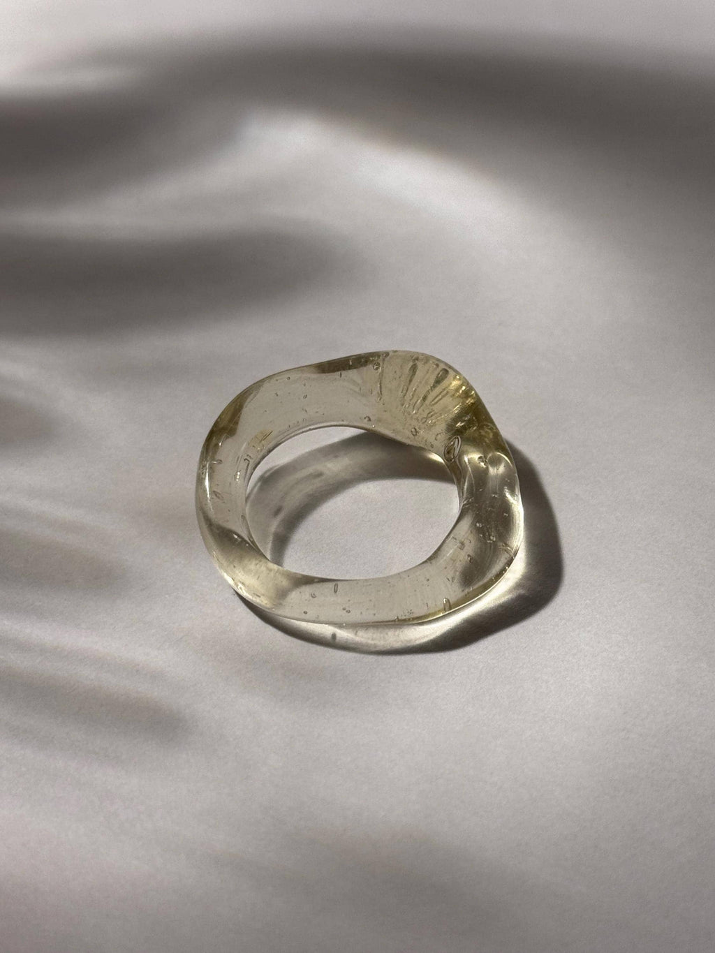Honey Yellow Glass Ring