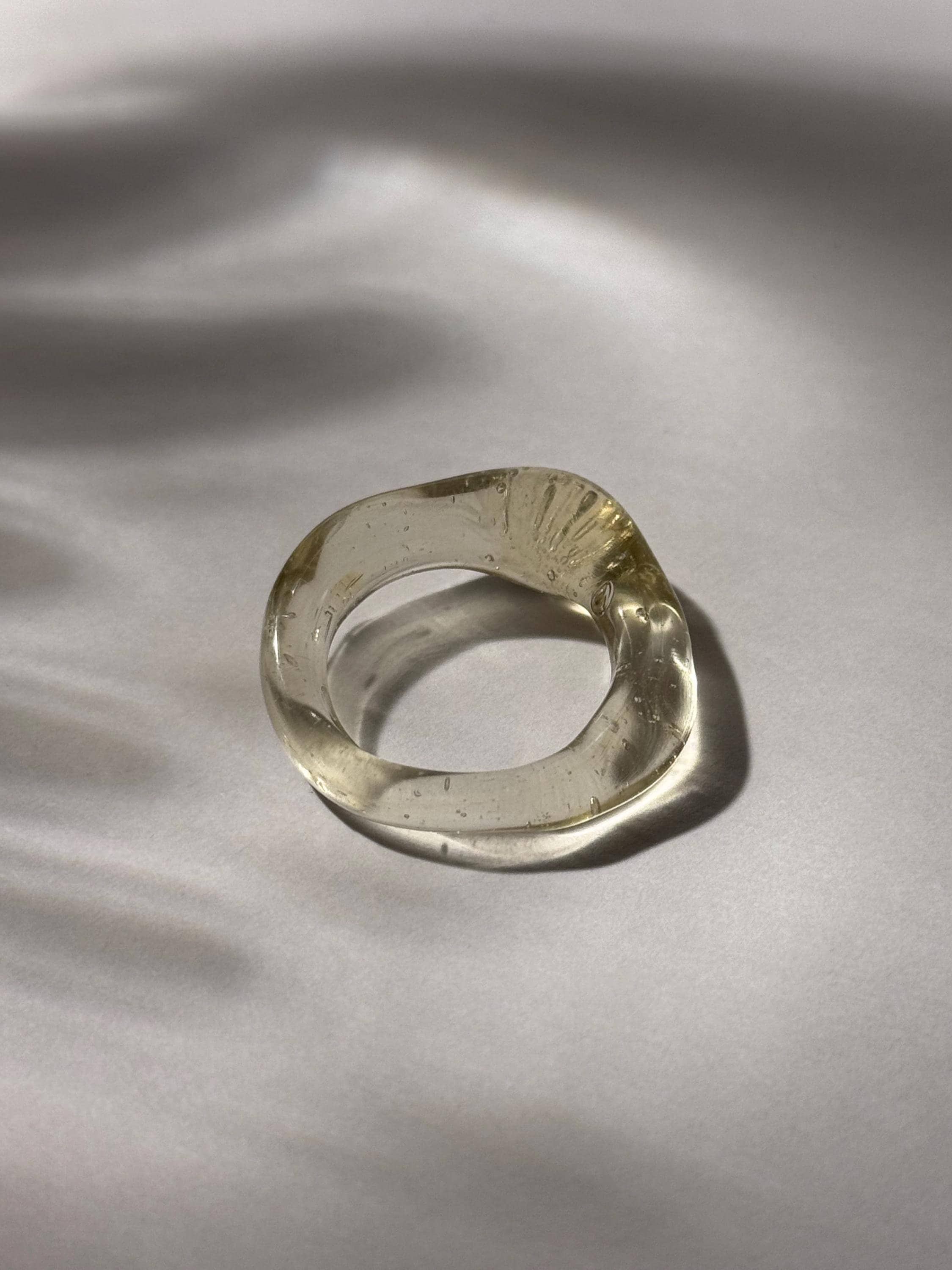 Honey Yellow Glass Ring