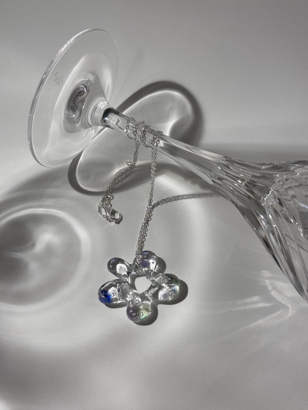 Handmade Borosilicate Glass Blossom Necklace