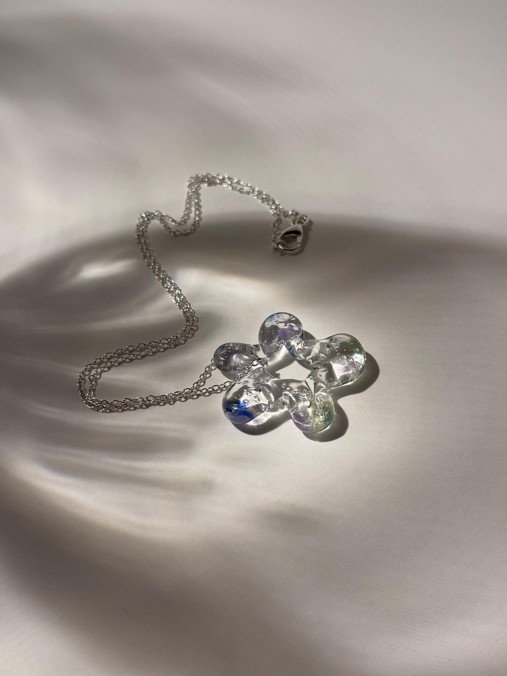 Handmade Borosilicate Glass Blossom Necklace